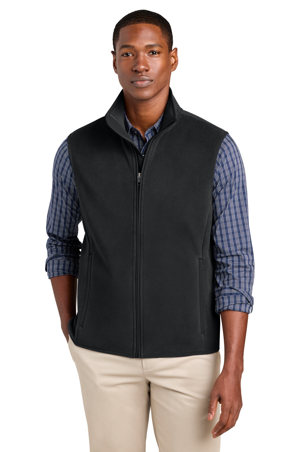 Brooks Brothers Fleece Vest BB18614 - EMBROIDERED