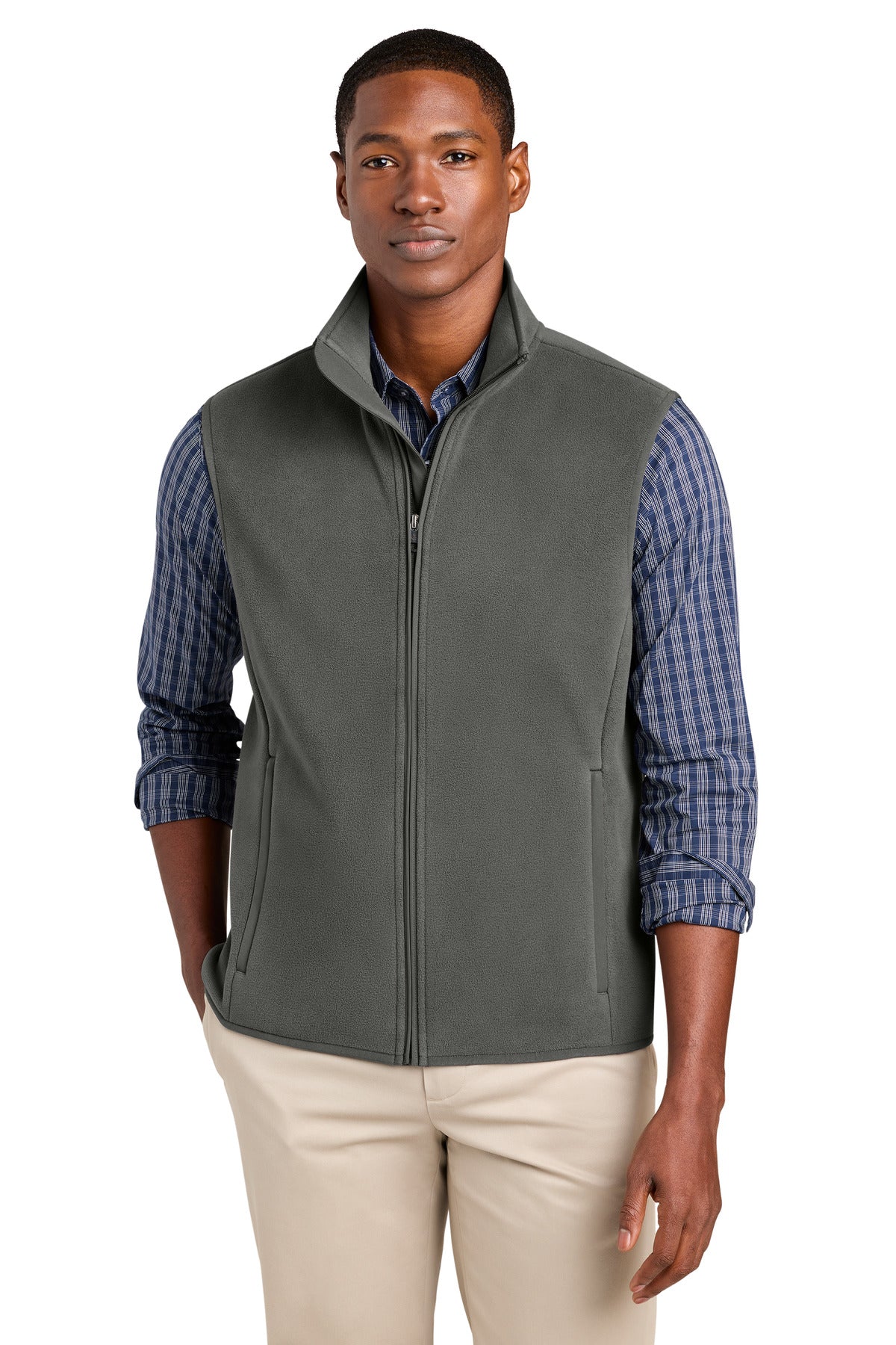 Brooks Brothers Fleece Vest BB18614 - EMBROIDERED