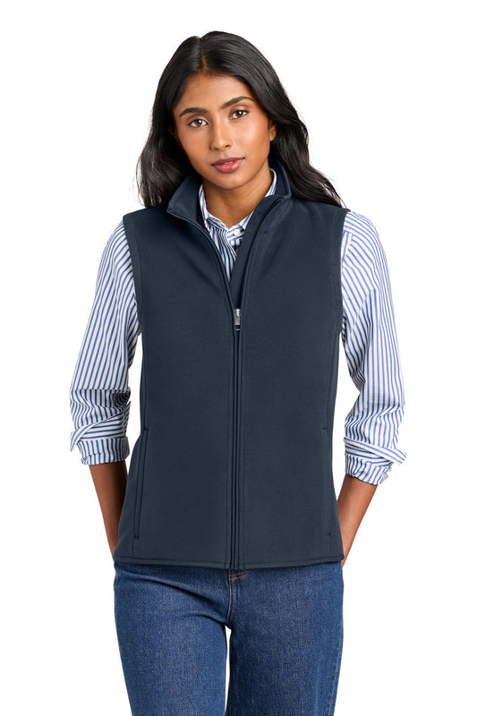Brooks Brothers Women's Fleece Vest BB18615 - EMBROIDERED