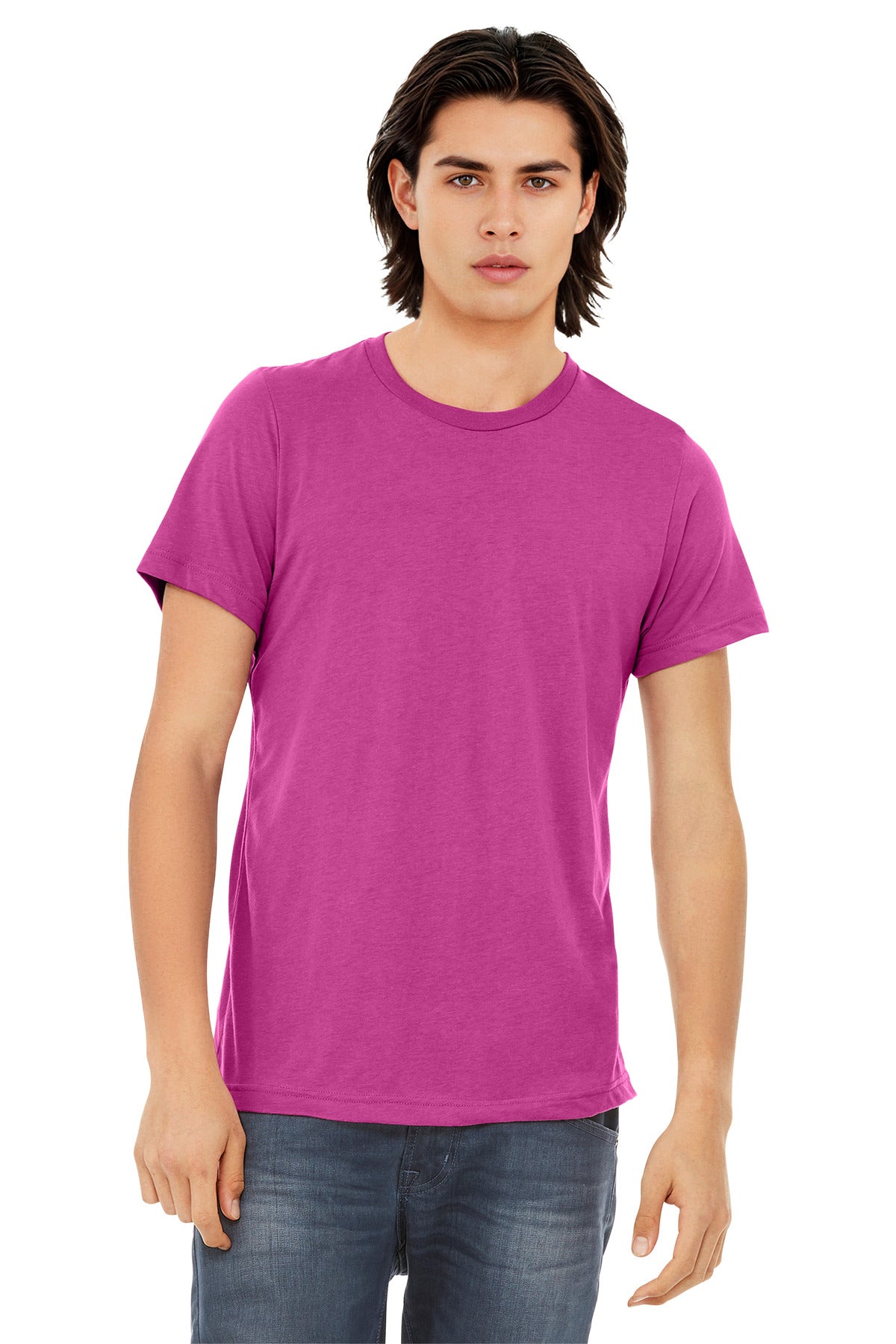 BELLA+CANVAS  Unisex Triblend Short Sleeve Tee. BC3413 - EMBROIDERED