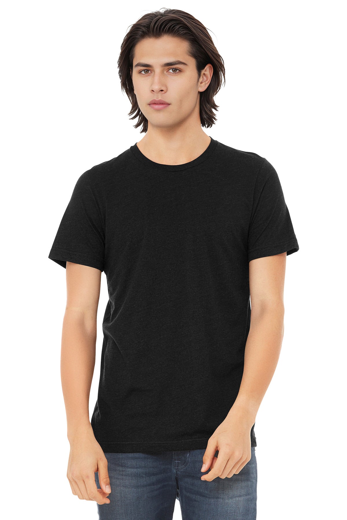 BELLA+CANVAS  Unisex Triblend Short Sleeve Tee. BC3413 - EMBROIDERED
