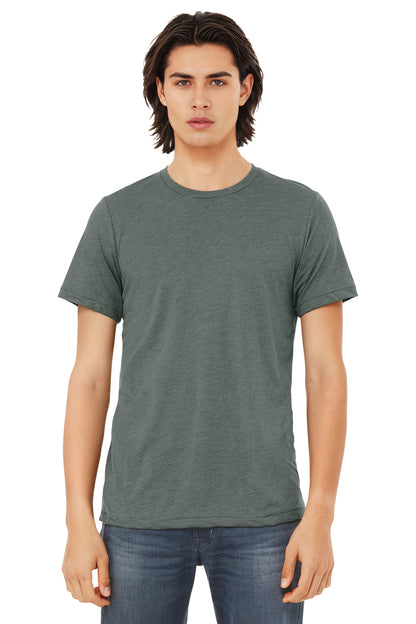 BELLA+CANVAS  Unisex Triblend Short Sleeve Tee. BC3413 - EMBROIDERED