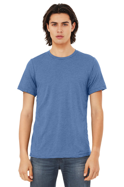 BELLA+CANVAS  Unisex Triblend Short Sleeve Tee. BC3413 - EMBROIDERED