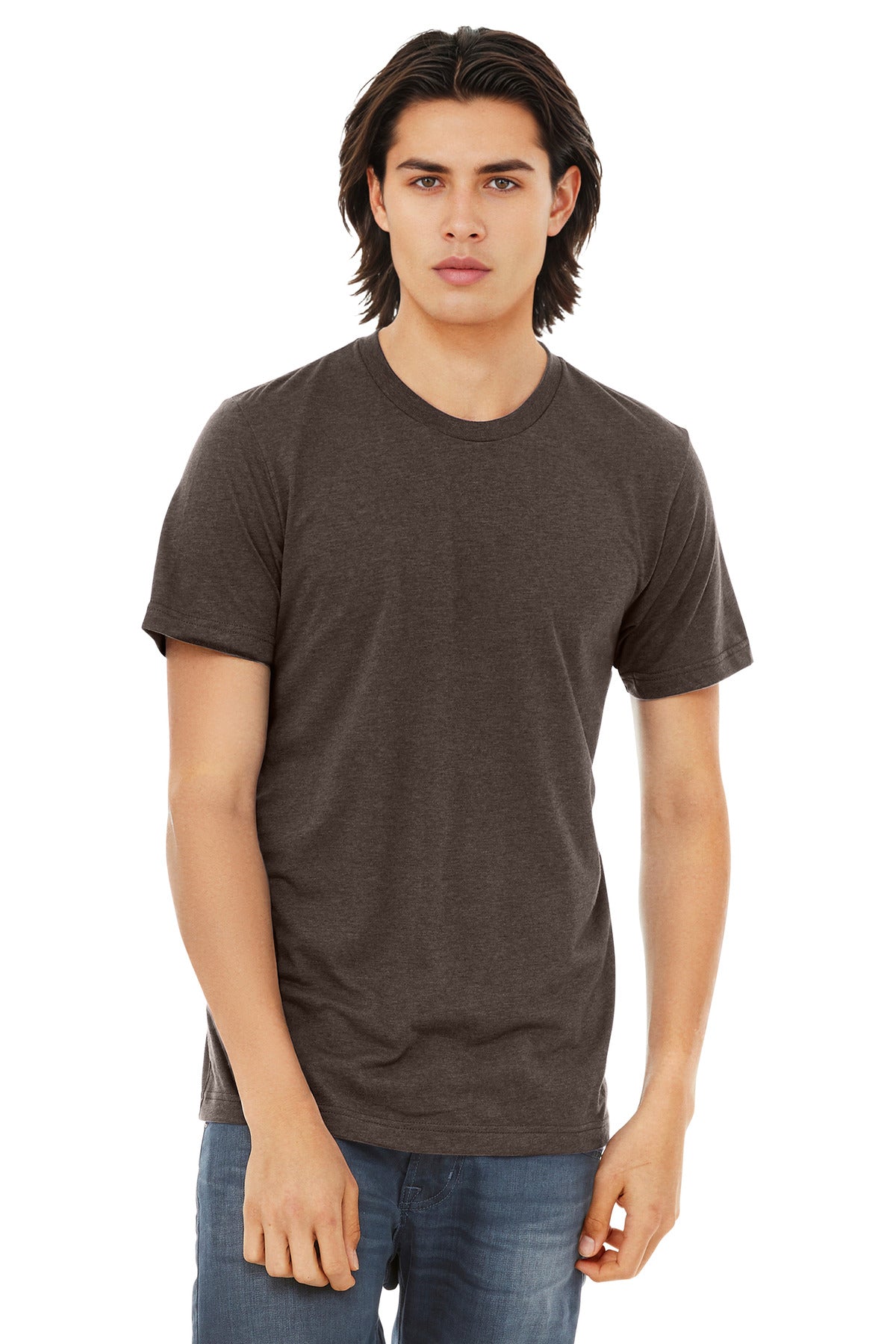 BELLA+CANVAS  Unisex Triblend Short Sleeve Tee. BC3413 - EMBROIDERED