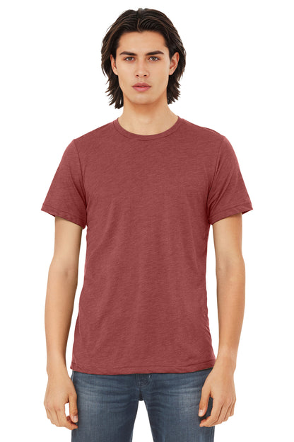 BELLA+CANVAS  Unisex Triblend Short Sleeve Tee. BC3413 - EMBROIDERED