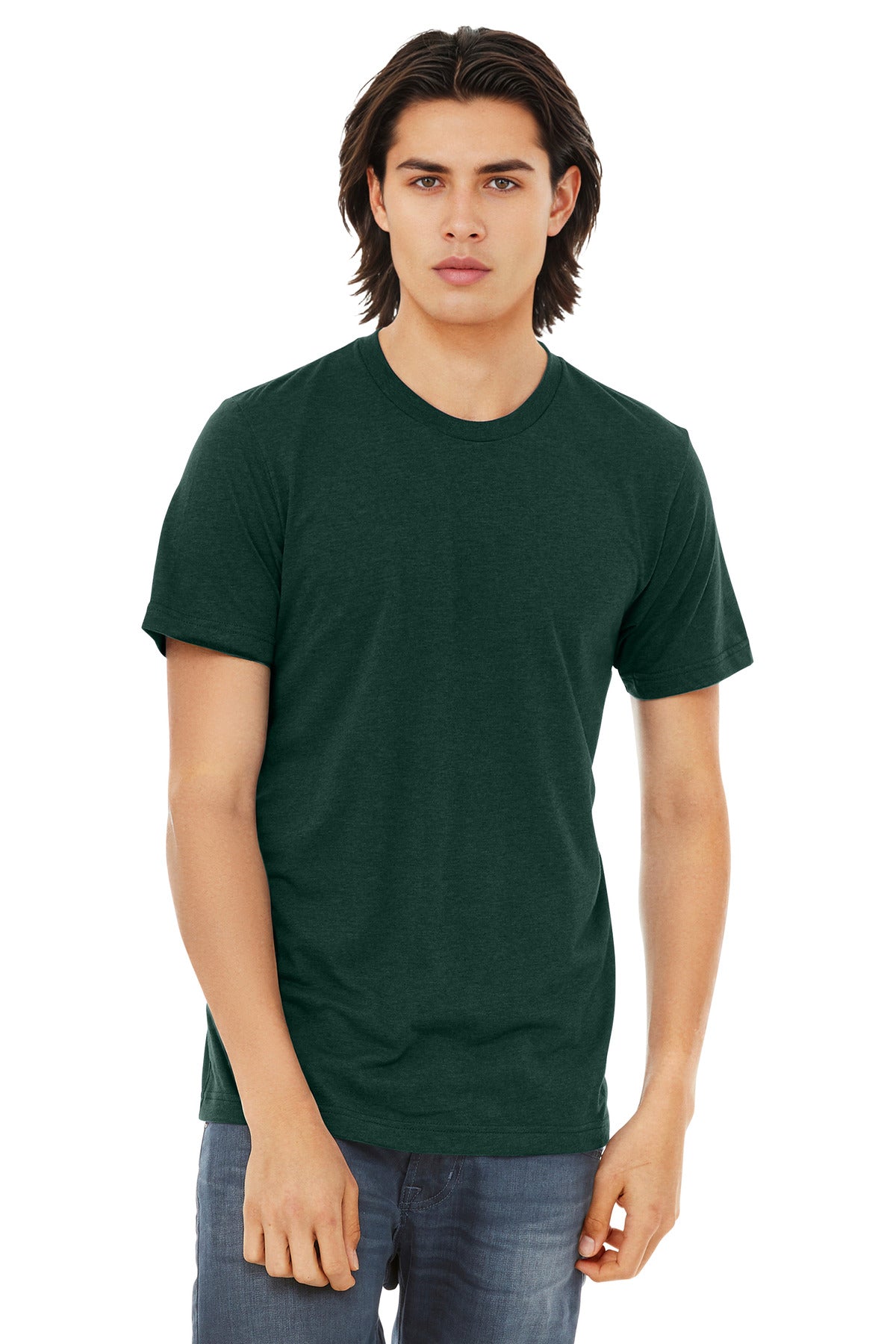 BELLA+CANVAS  Unisex Triblend Short Sleeve Tee. BC3413 - EMBROIDERED