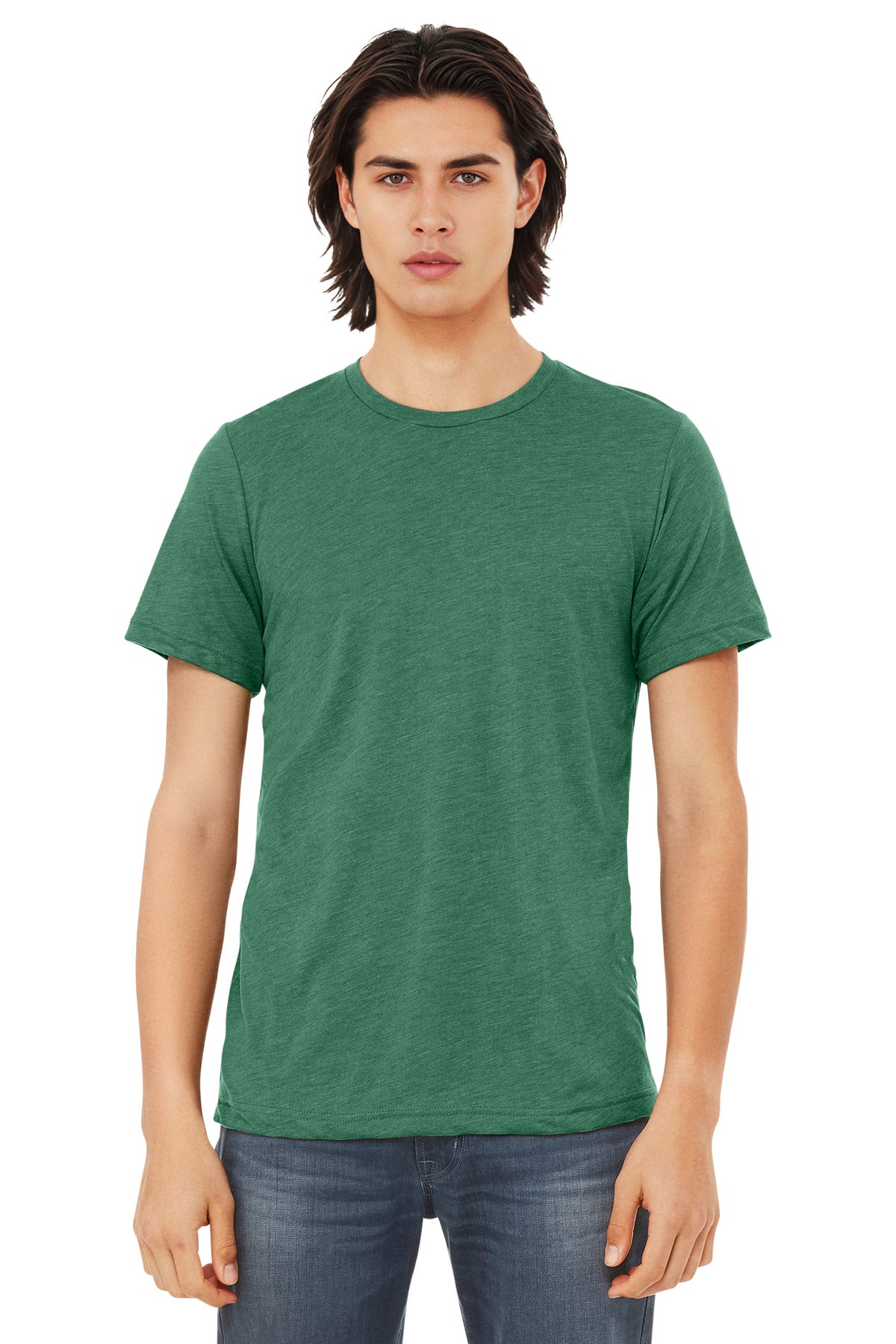 BELLA+CANVAS  Unisex Triblend Short Sleeve Tee. BC3413 - EMBROIDERED