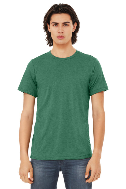 BELLA+CANVAS  Unisex Triblend Short Sleeve Tee. BC3413 - EMBROIDERED