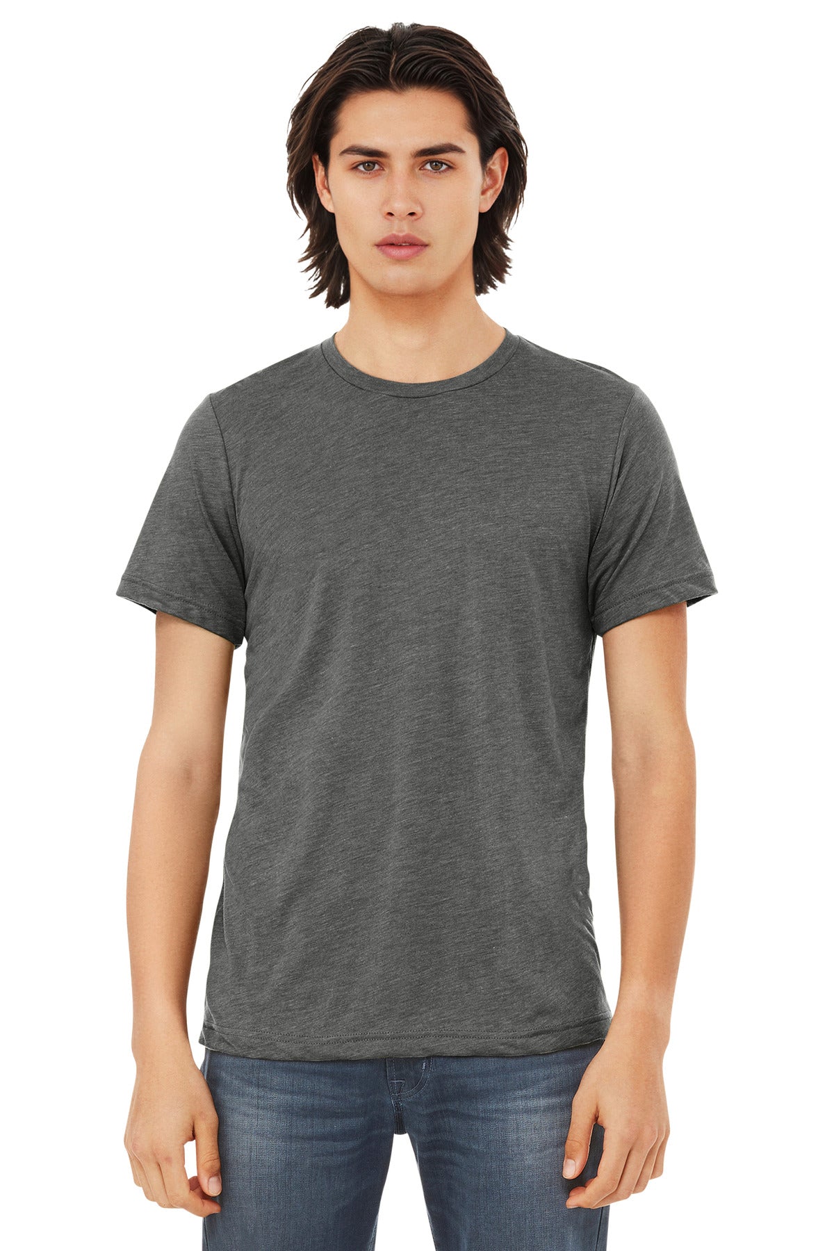 BELLA+CANVAS  Unisex Triblend Short Sleeve Tee. BC3413 - EMBROIDERED