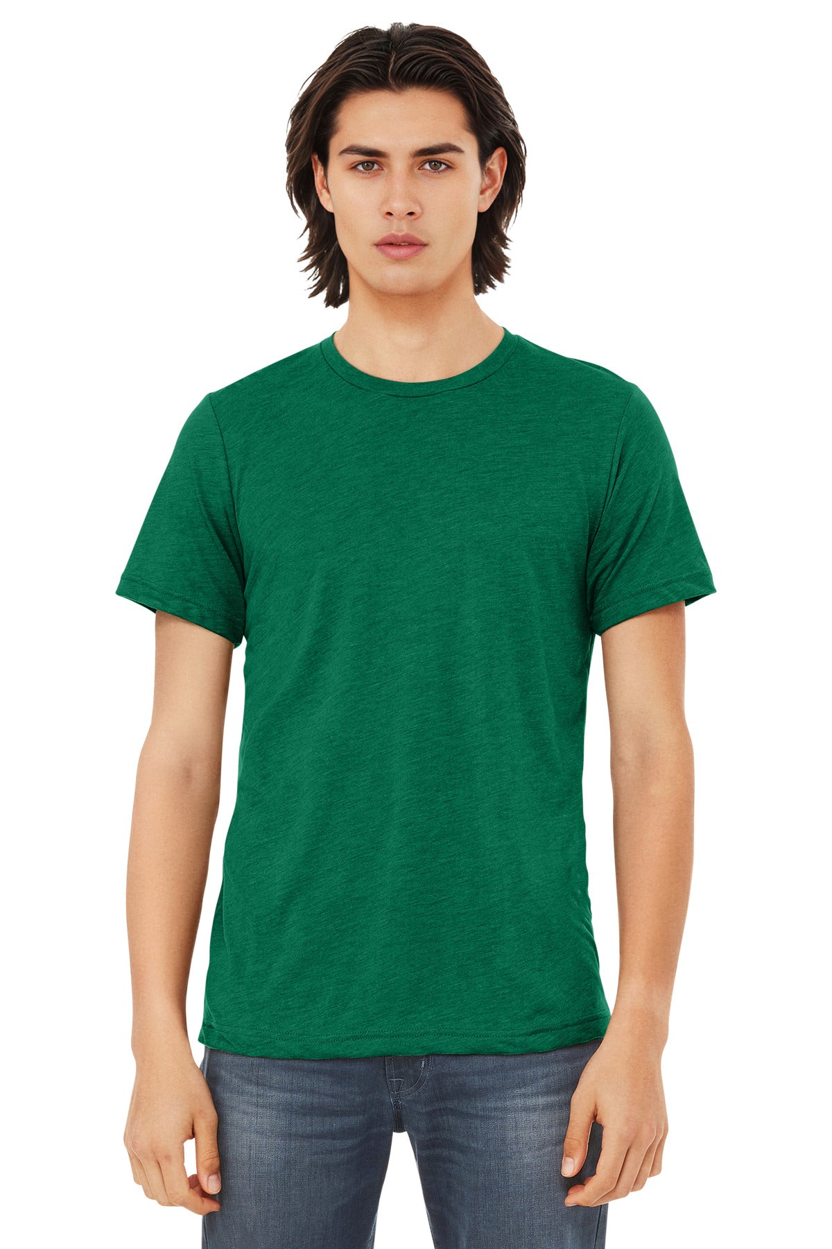 BELLA+CANVAS  Unisex Triblend Short Sleeve Tee. BC3413 - EMBROIDERED