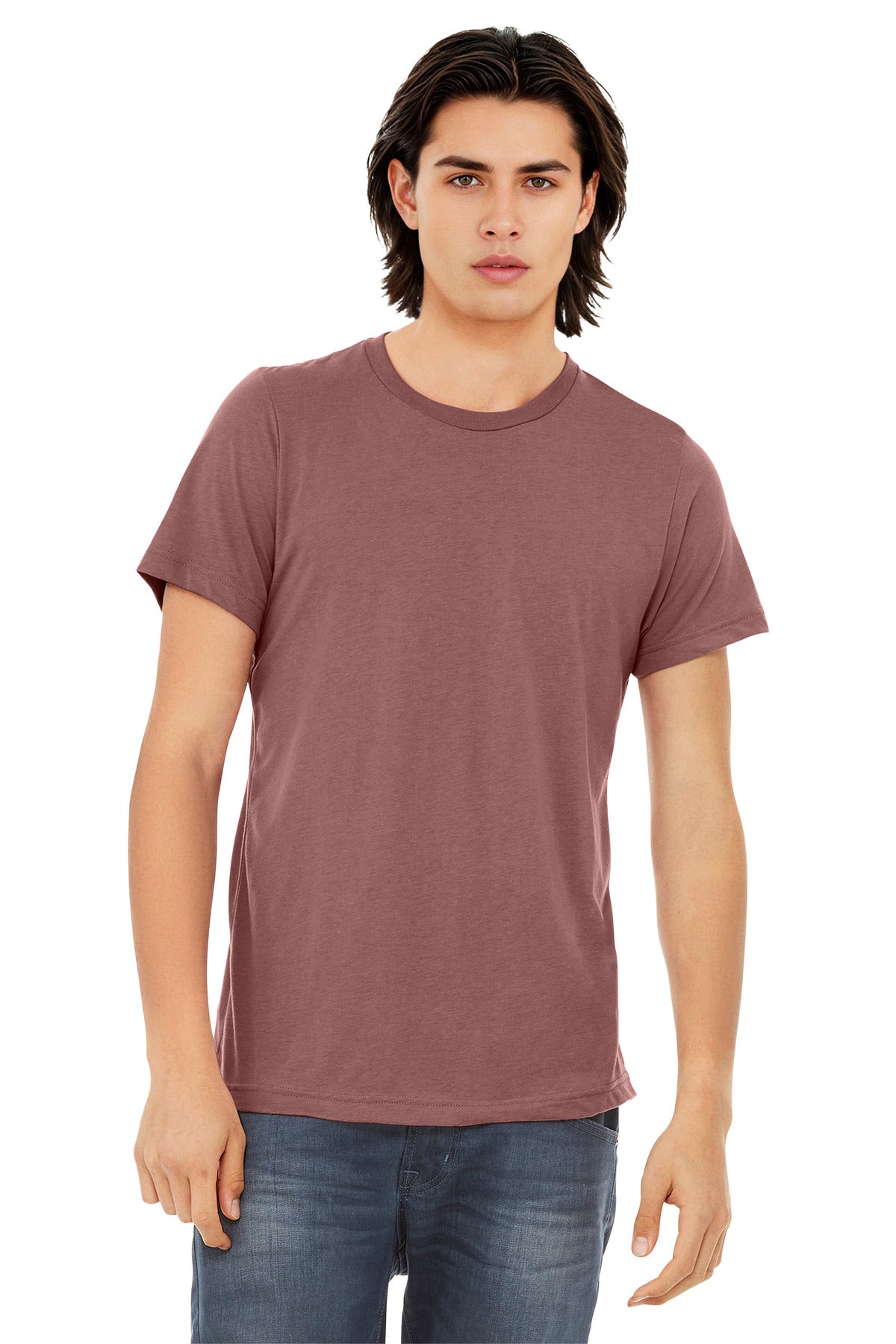 BELLA+CANVAS  Unisex Triblend Short Sleeve Tee. BC3413 - EMBROIDERED