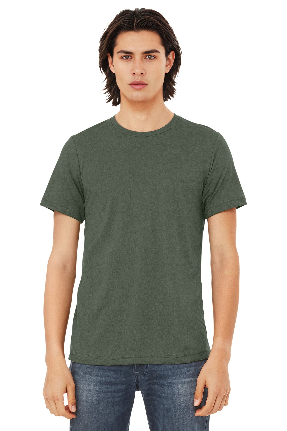 BELLA+CANVAS  Unisex Triblend Short Sleeve Tee. BC3413 - EMBROIDERED