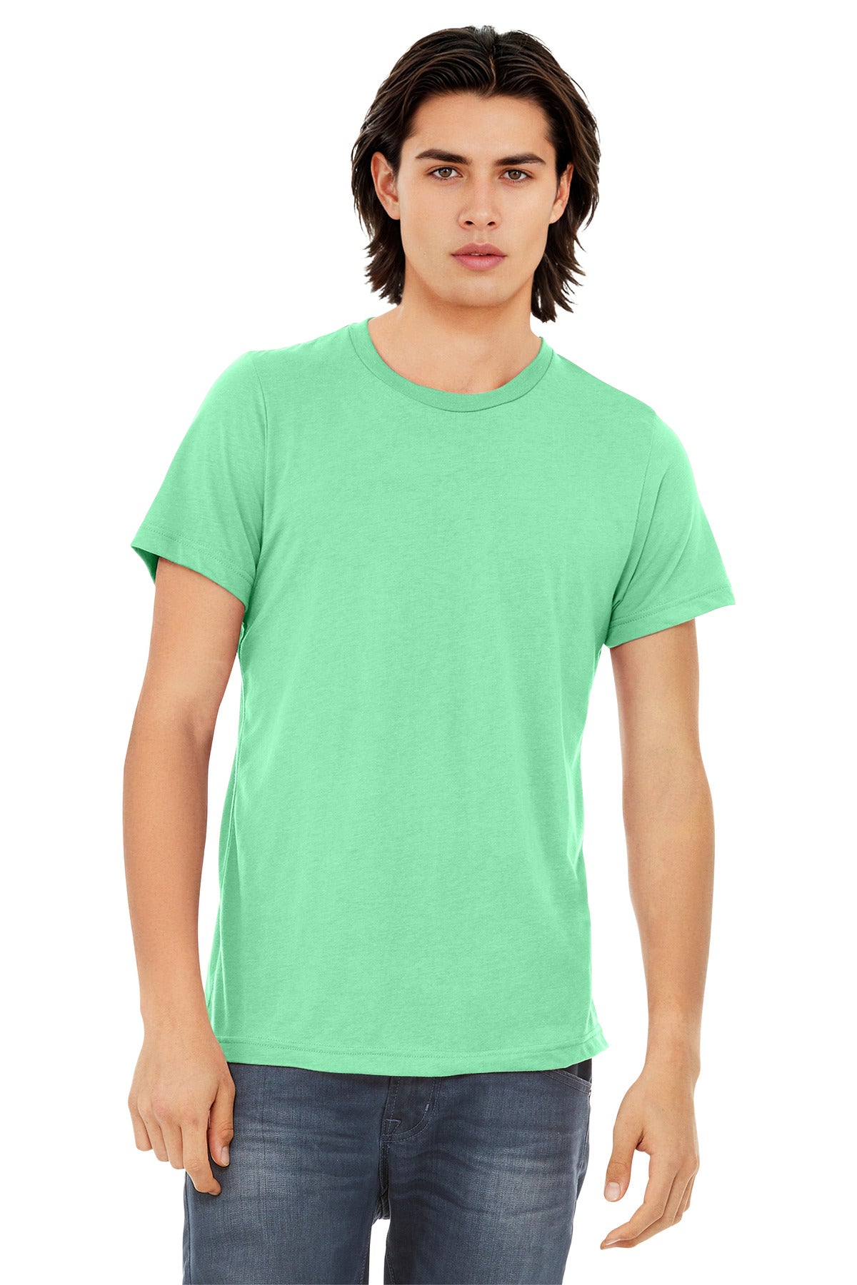 BELLA+CANVAS  Unisex Triblend Short Sleeve Tee. BC3413 - EMBROIDERED