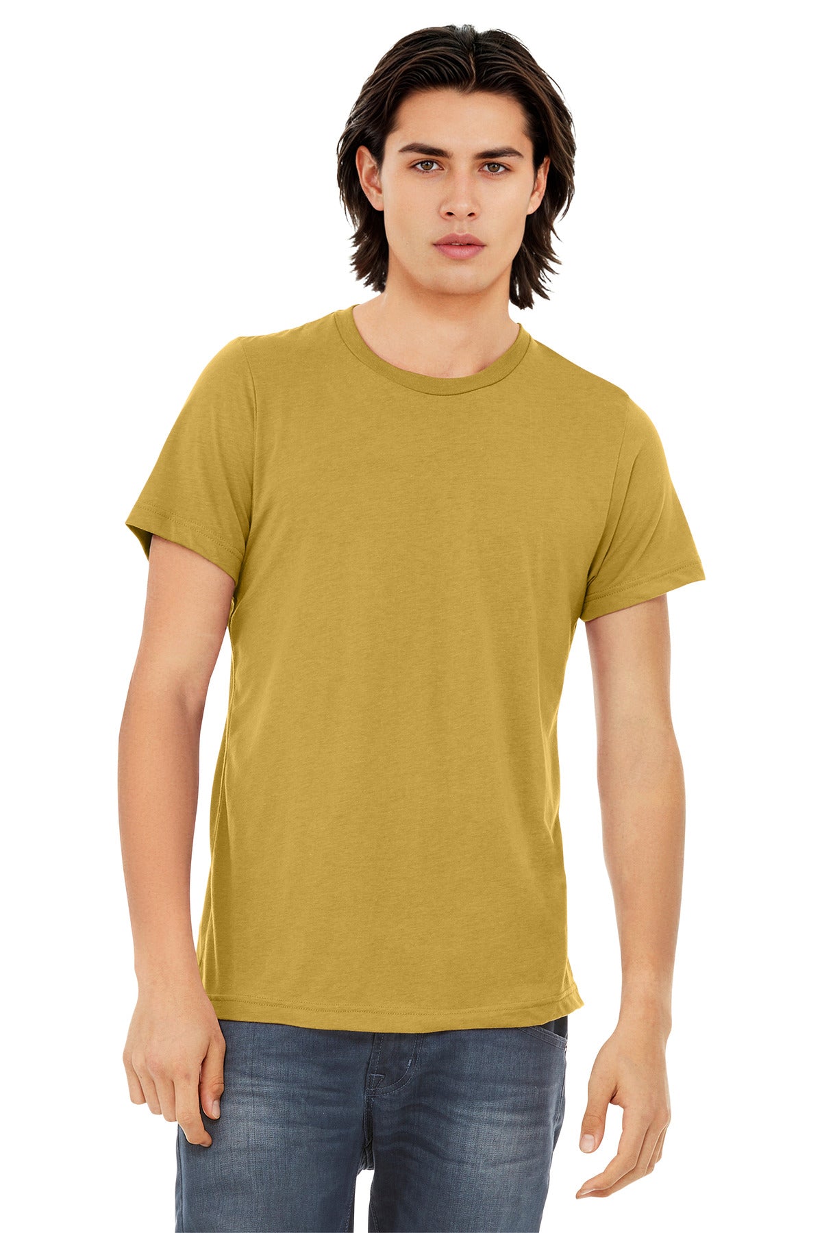 BELLA+CANVAS  Unisex Triblend Short Sleeve Tee. BC3413 - EMBROIDERED