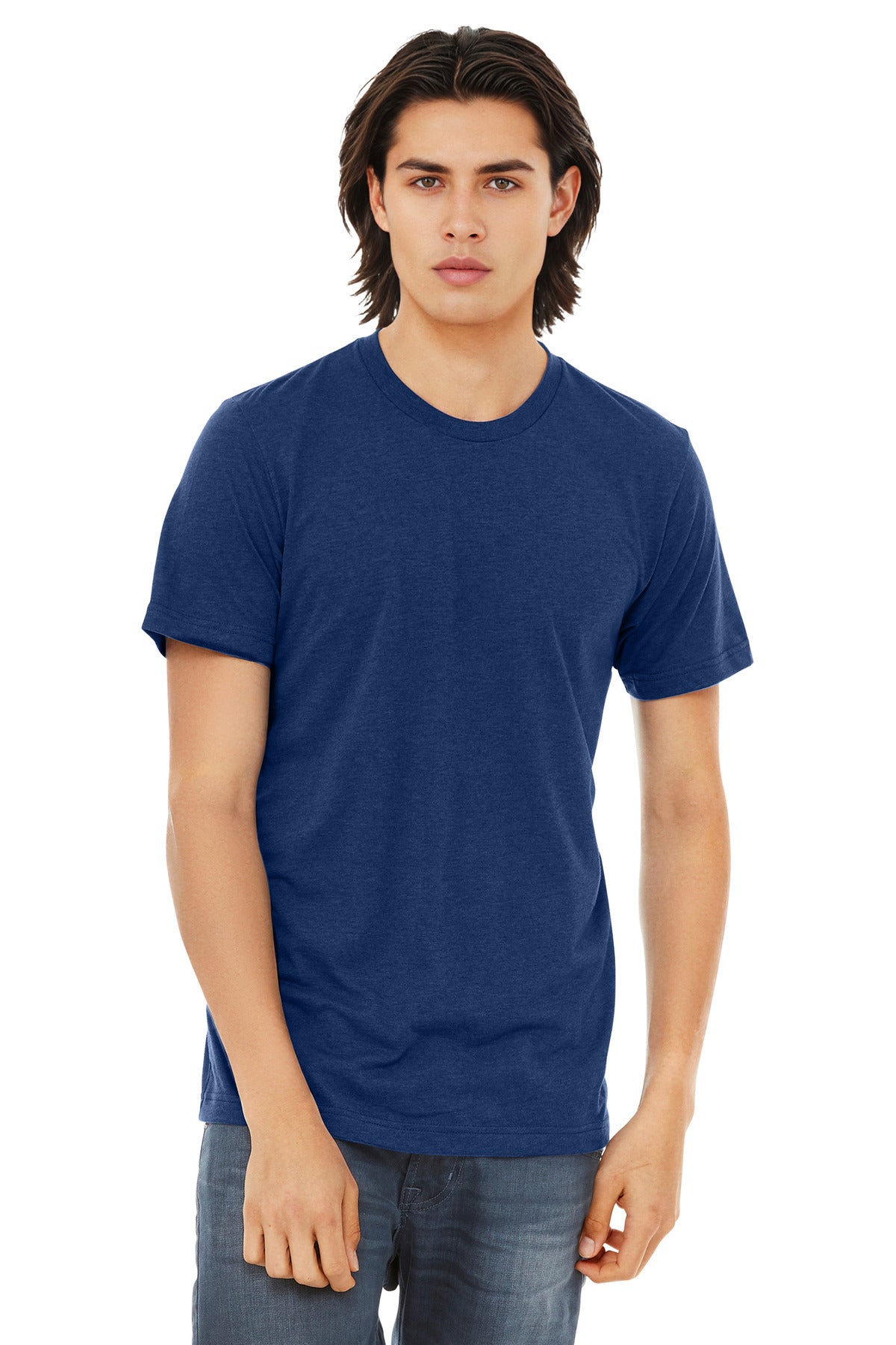 BELLA+CANVAS  Unisex Triblend Short Sleeve Tee. BC3413 - EMBROIDERED