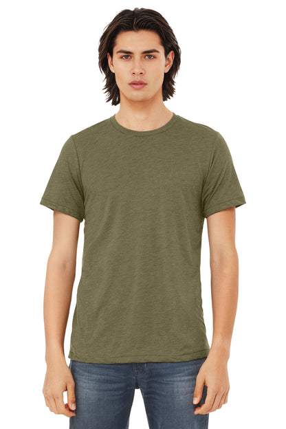 BELLA+CANVAS  Unisex Triblend Short Sleeve Tee. BC3413 - EMBROIDERED