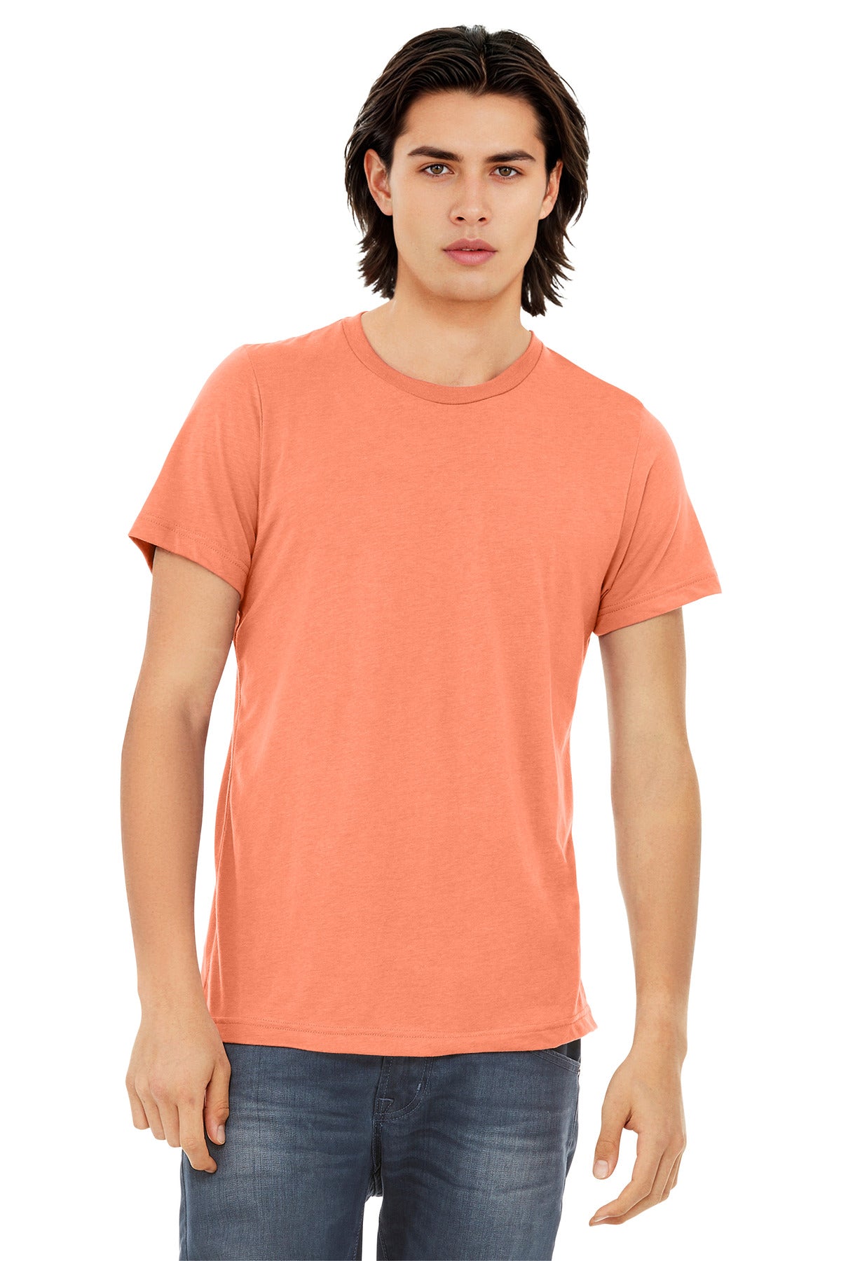 BELLA+CANVAS  Unisex Triblend Short Sleeve Tee. BC3413 - EMBROIDERED