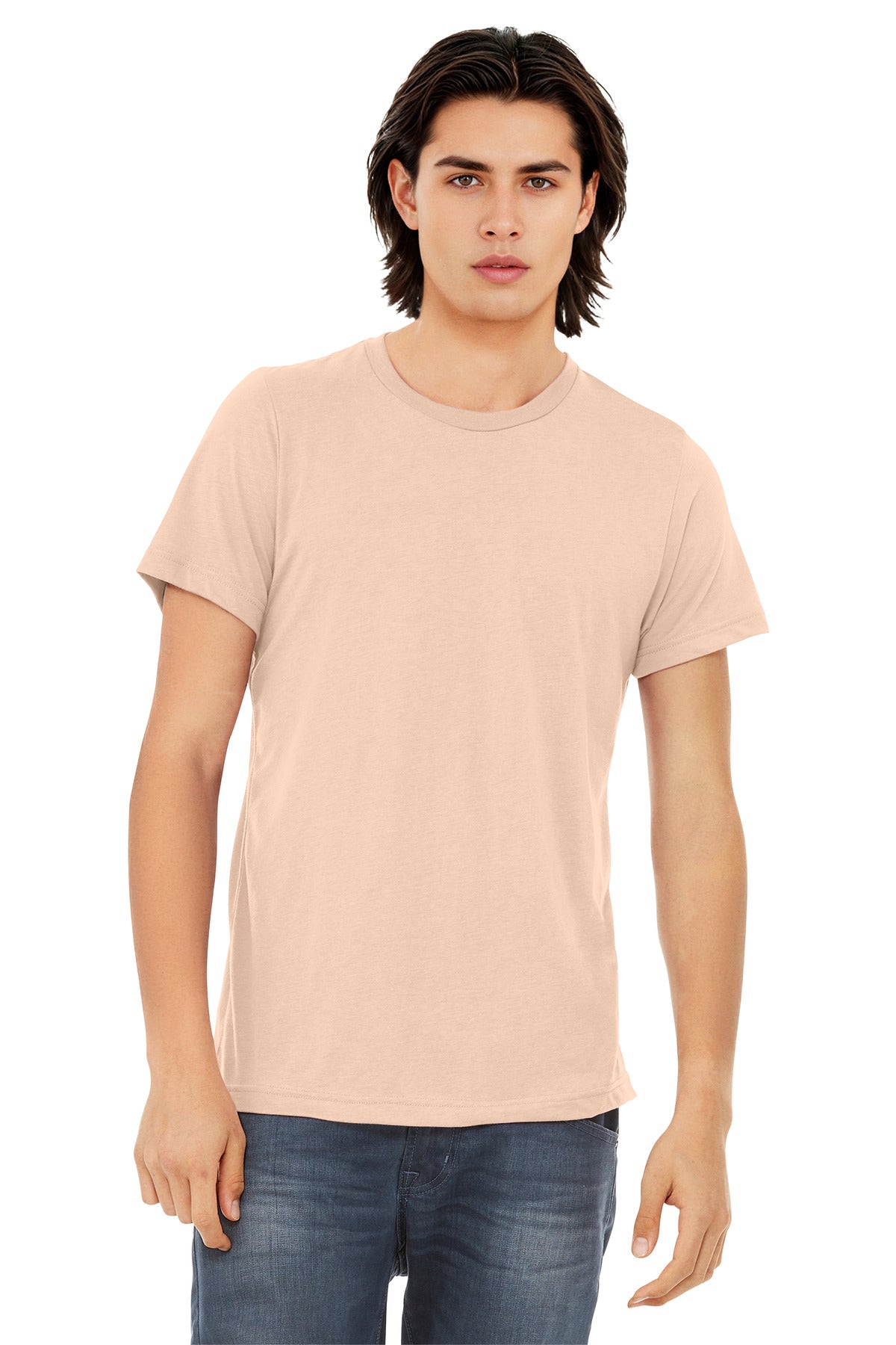 BELLA+CANVAS  Unisex Triblend Short Sleeve Tee. BC3413 - EMBROIDERED