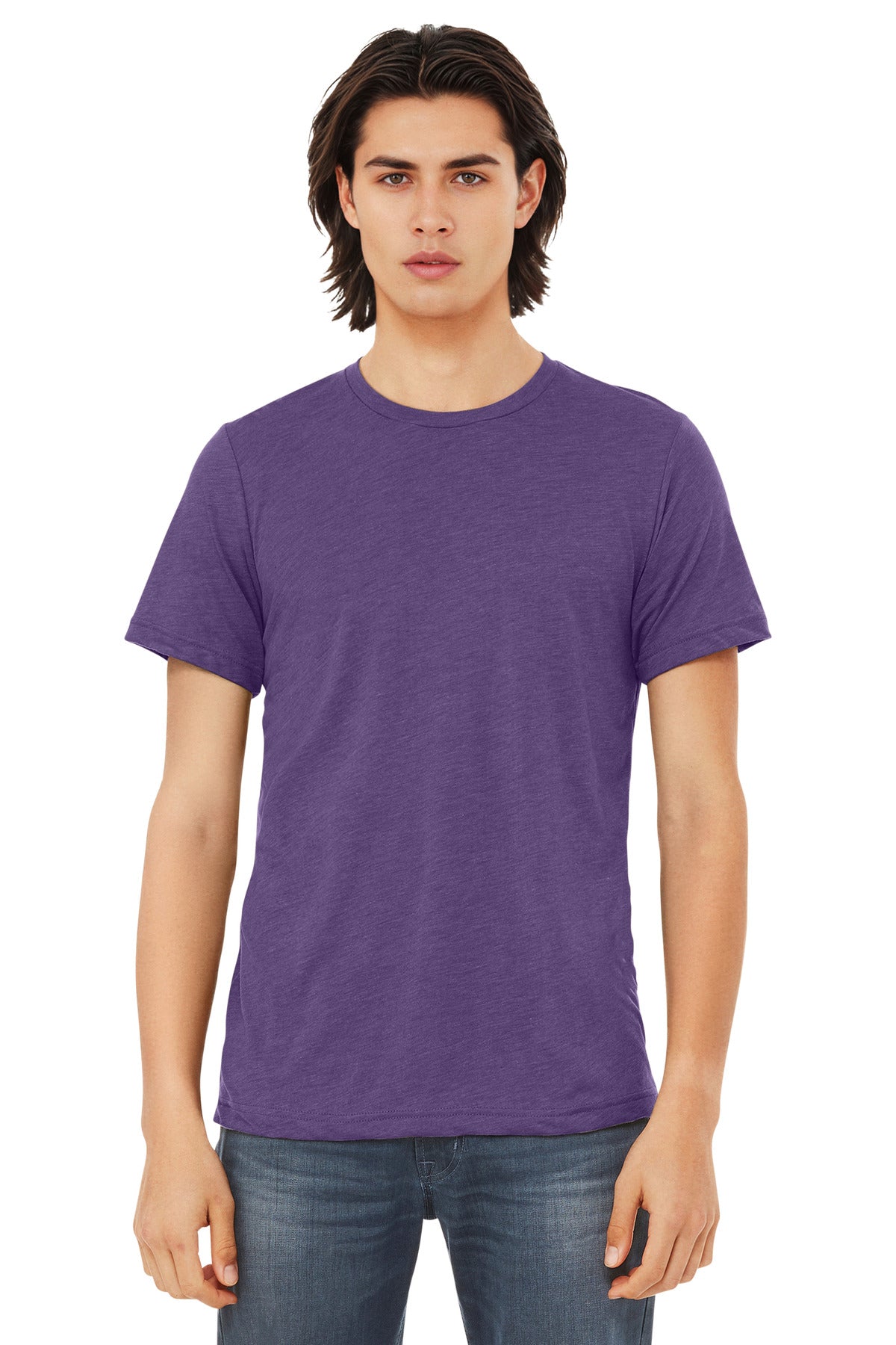 BELLA+CANVAS  Unisex Triblend Short Sleeve Tee. BC3413 - EMBROIDERED