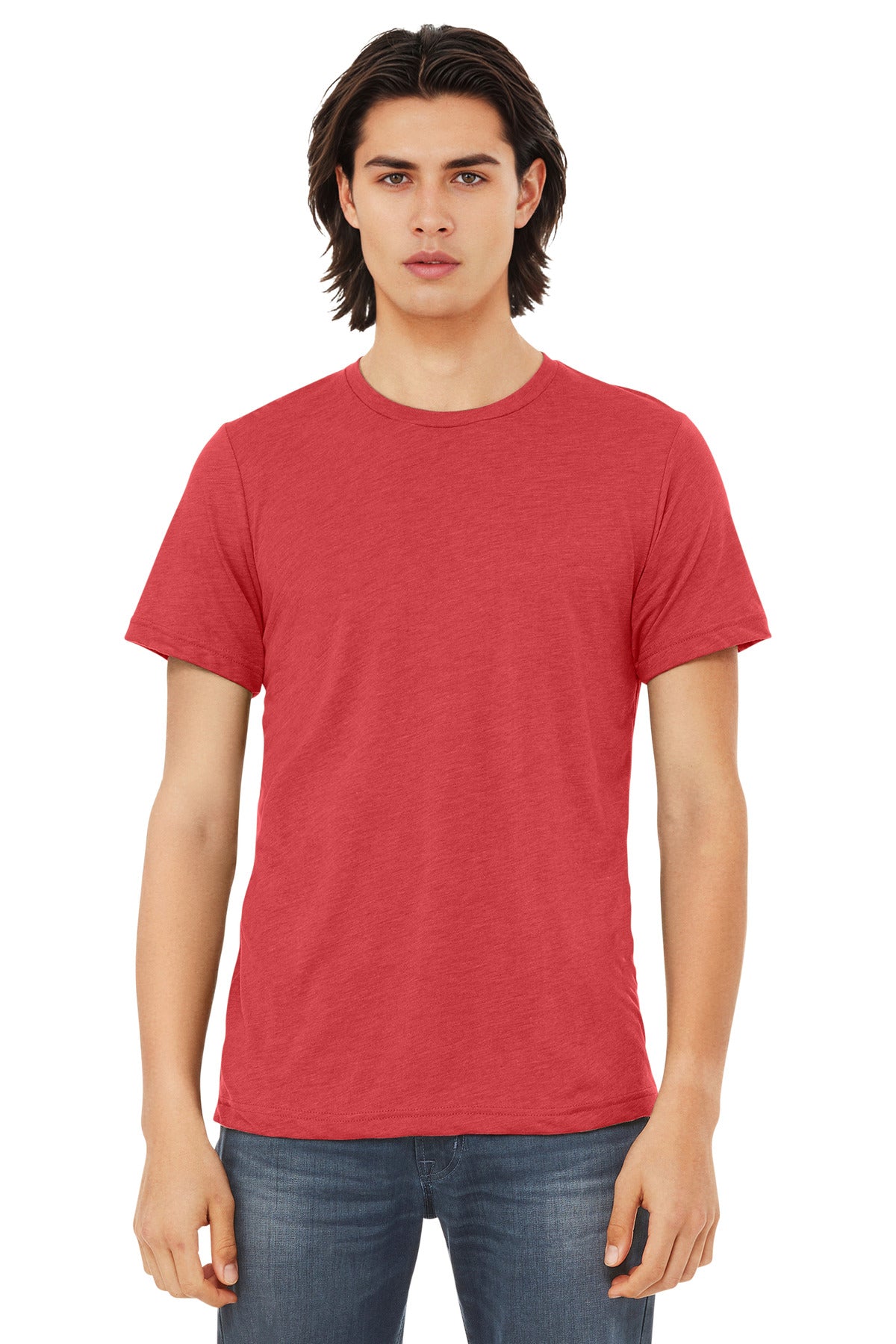 BELLA+CANVAS  Unisex Triblend Short Sleeve Tee. BC3413 - EMBROIDERED