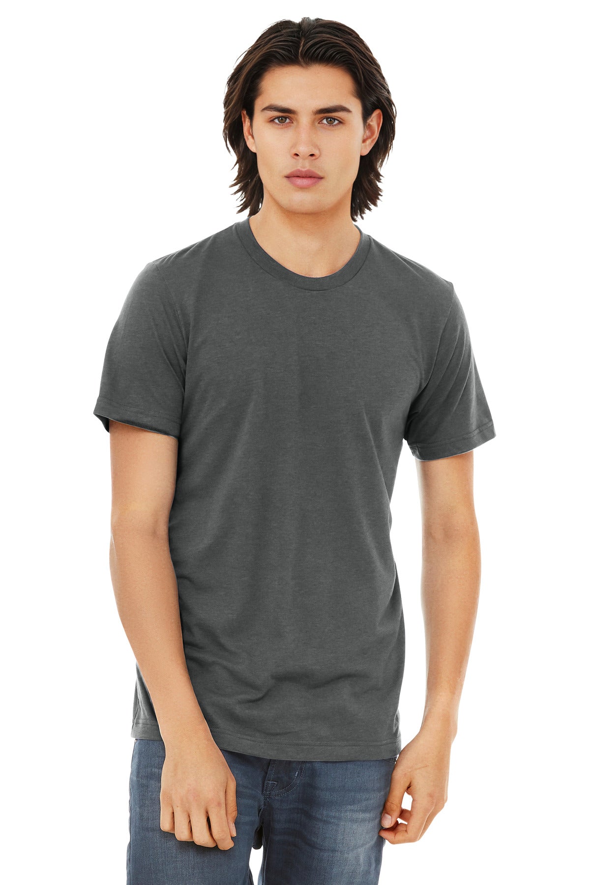 BELLA+CANVAS  Unisex Triblend Short Sleeve Tee. BC3413 - EMBROIDERED