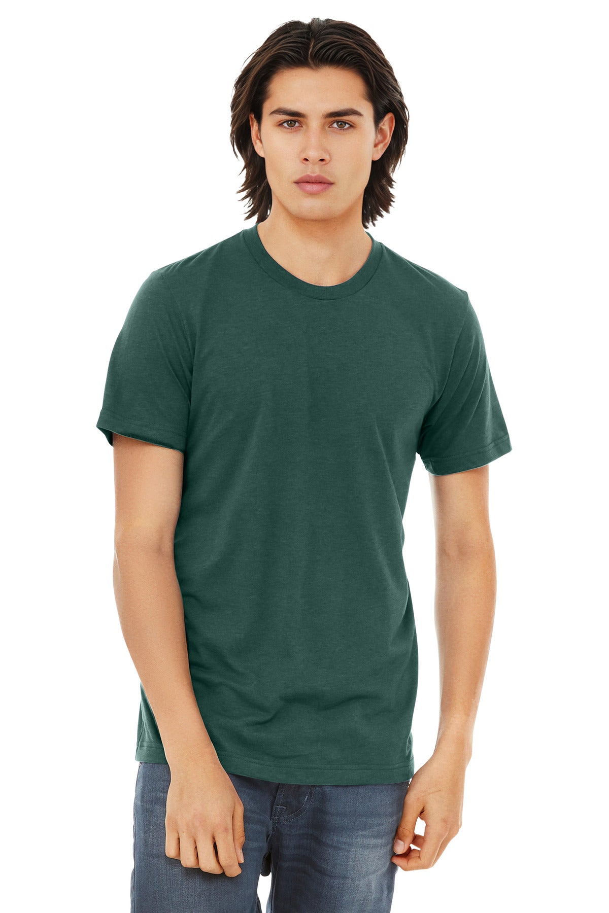 BELLA+CANVAS  Unisex Triblend Short Sleeve Tee. BC3413 - EMBROIDERED