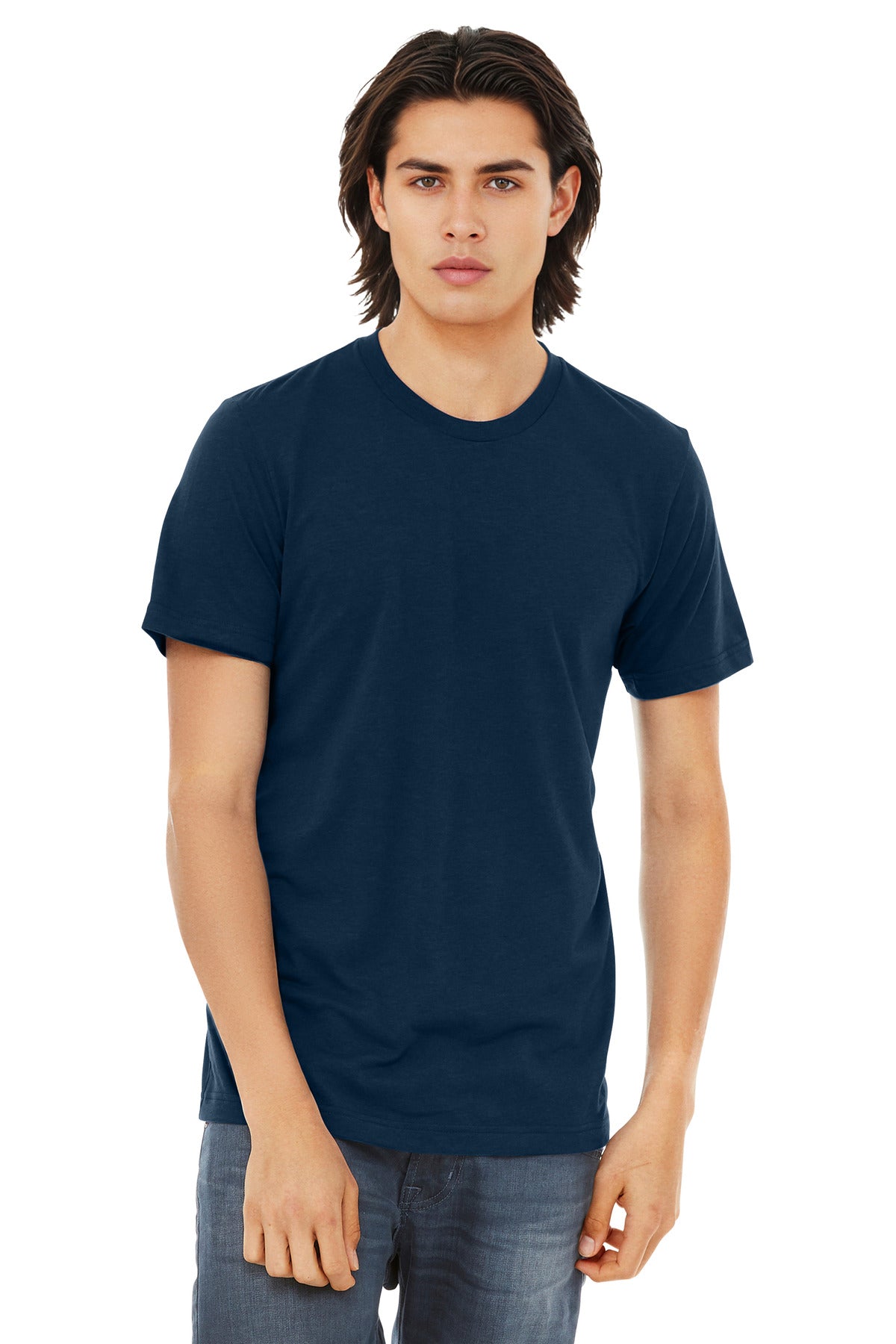 BELLA+CANVAS  Unisex Triblend Short Sleeve Tee. BC3413 - EMBROIDERED