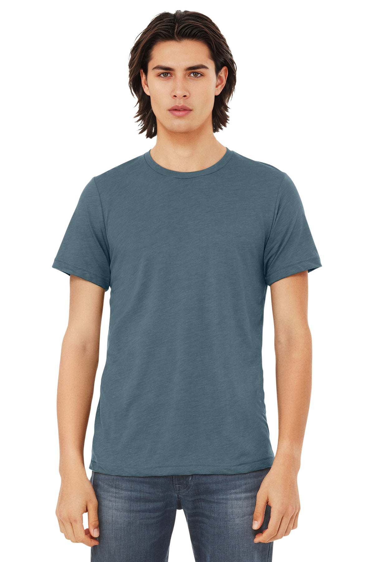 BELLA+CANVAS  Unisex Triblend Short Sleeve Tee. BC3413 - EMBROIDERED