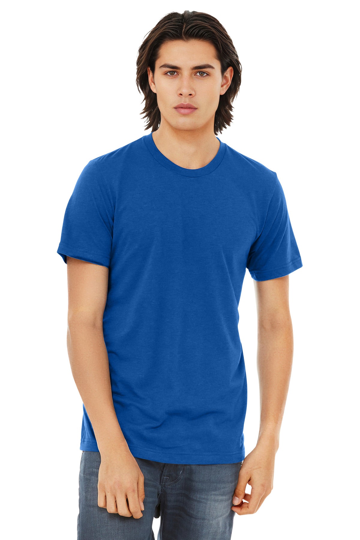 BELLA+CANVAS  Unisex Triblend Short Sleeve Tee. BC3413 - EMBROIDERED