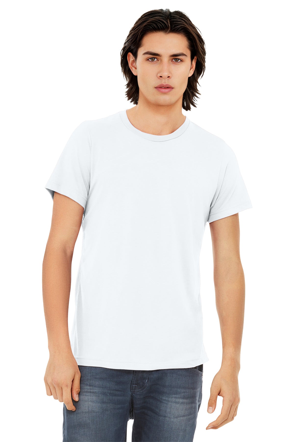 BELLA+CANVAS  Unisex Triblend Short Sleeve Tee. BC3413 - EMBROIDERED