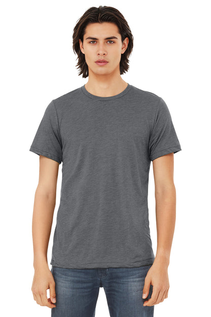 BELLA+CANVAS  Unisex Triblend Short Sleeve Tee. BC3413 - EMBROIDERED