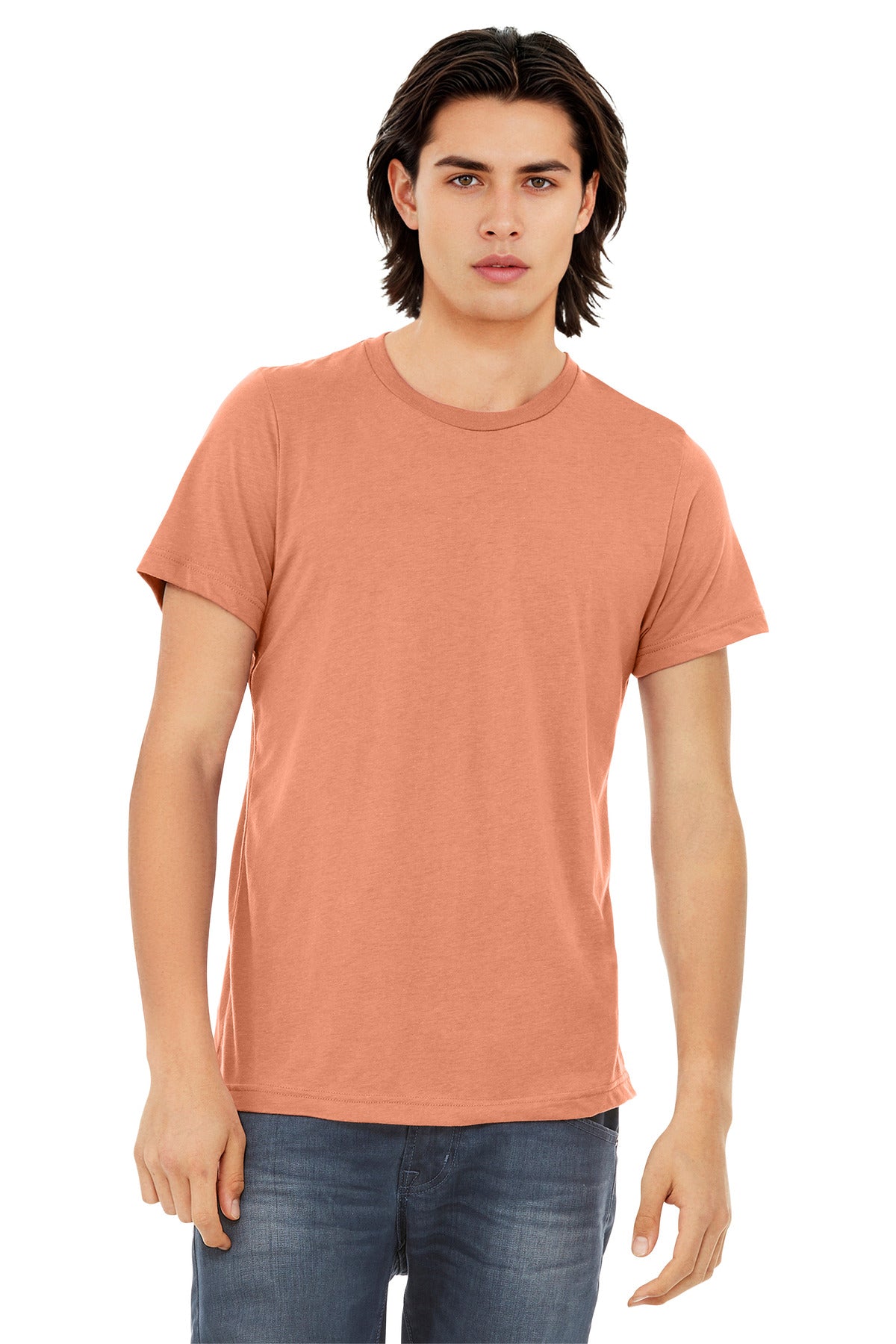 BELLA+CANVAS  Unisex Triblend Short Sleeve Tee. BC3413 - EMBROIDERED