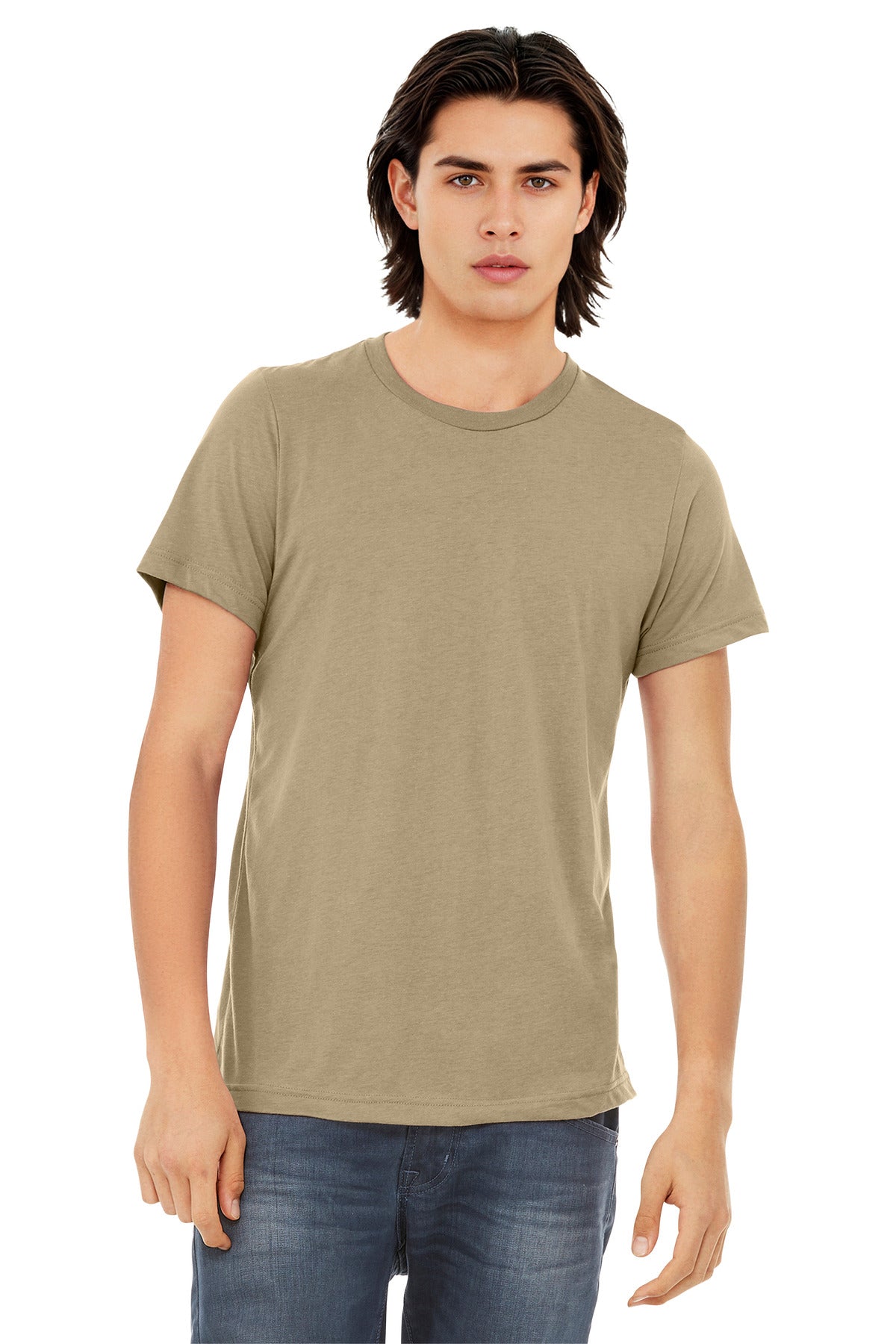 BELLA+CANVAS  Unisex Triblend Short Sleeve Tee. BC3413 - EMBROIDERED