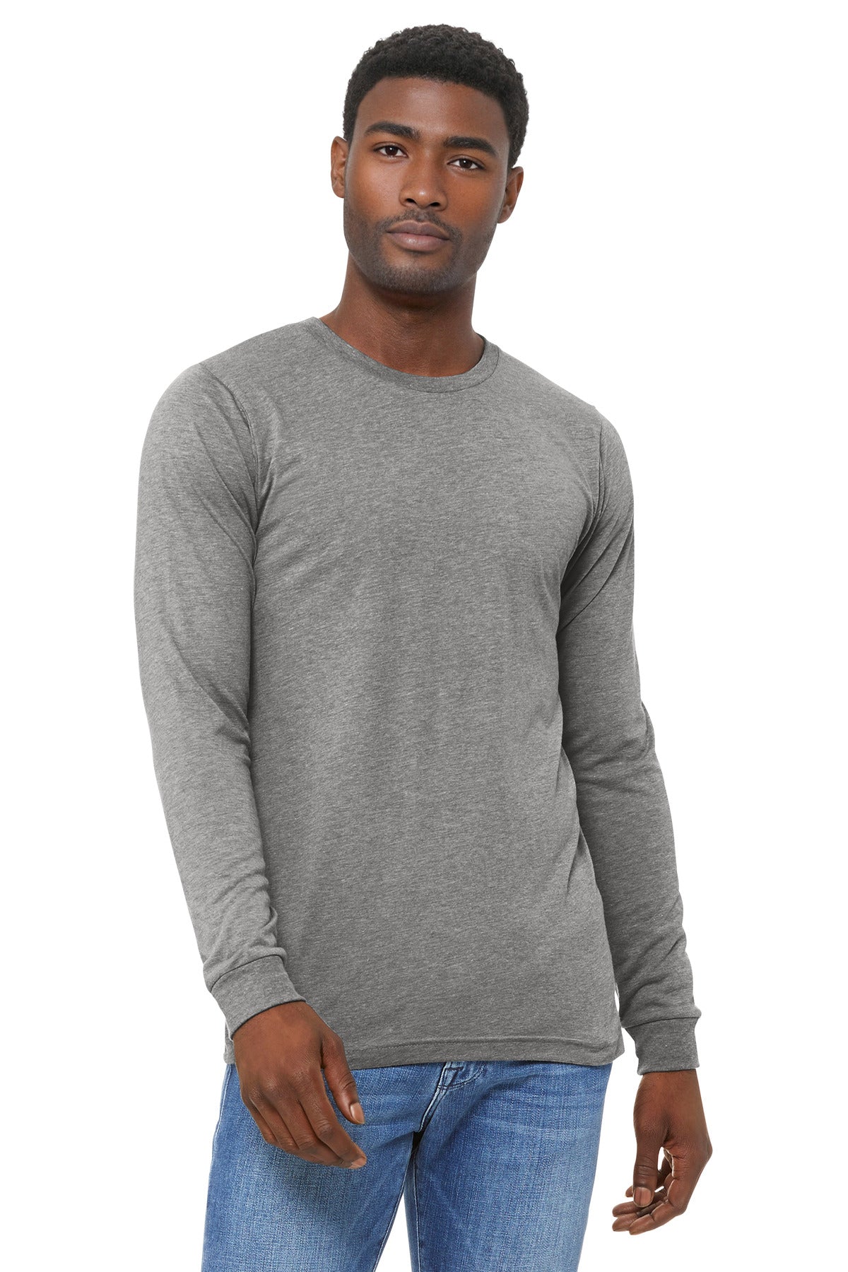 BELLA+CANVAS Unisex Triblend Long Sleeve Tee BC3513 - EMBROIDERED