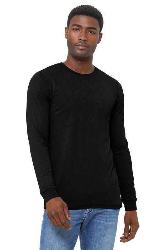 BELLA+CANVAS Unisex Triblend Long Sleeve Tee BC3513 - EMBROIDERED