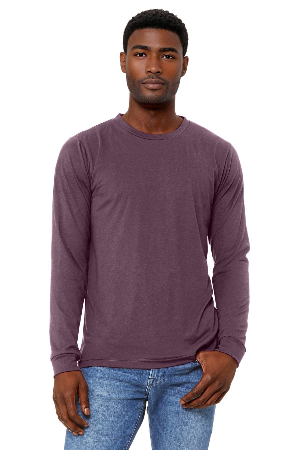 BELLA+CANVAS Unisex Triblend Long Sleeve Tee BC3513 - EMBROIDERED
