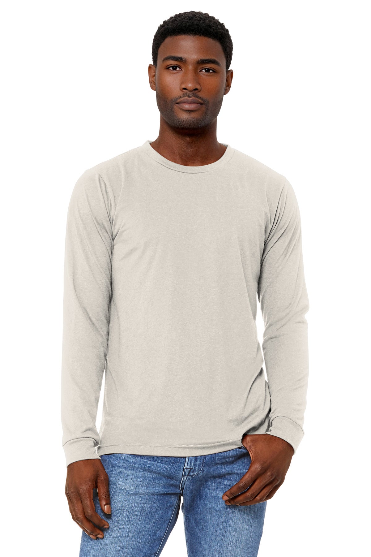 BELLA+CANVAS Unisex Triblend Long Sleeve Tee BC3513 - EMBROIDERED