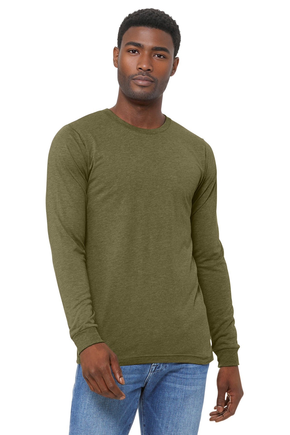BELLA+CANVAS Unisex Triblend Long Sleeve Tee BC3513 - EMBROIDERED