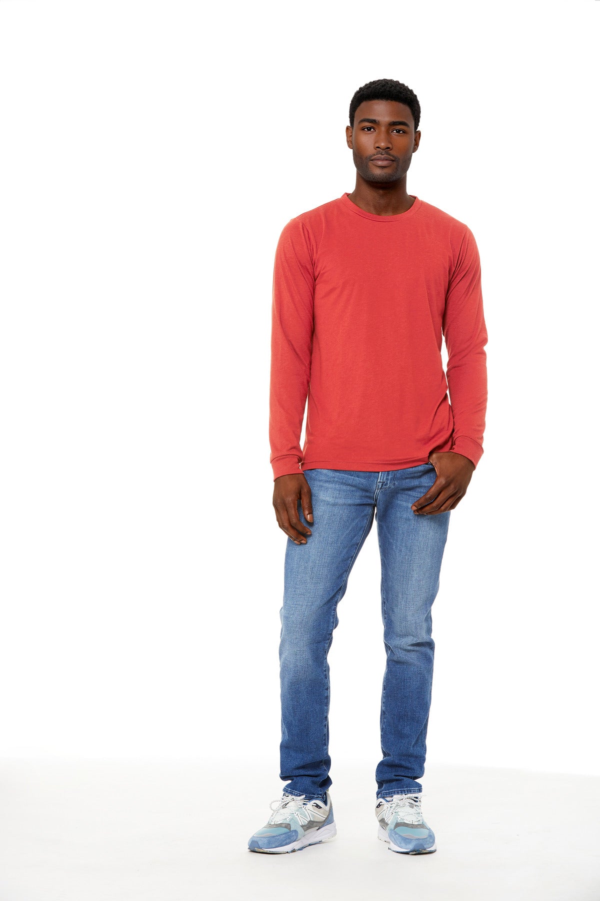 BELLA+CANVAS Unisex Triblend Long Sleeve Tee BC3513 - EMBROIDERED