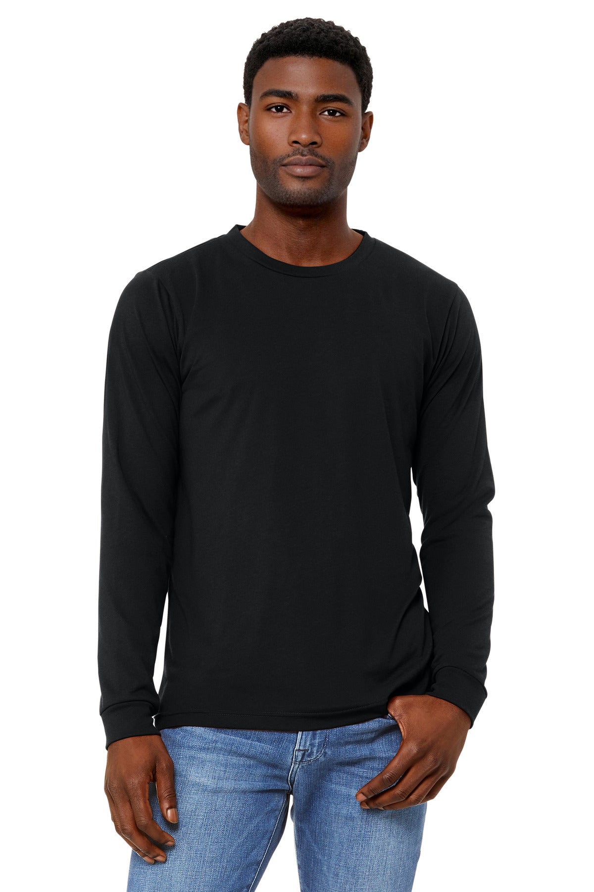 BELLA+CANVAS Unisex Triblend Long Sleeve Tee BC3513 - EMBROIDERED