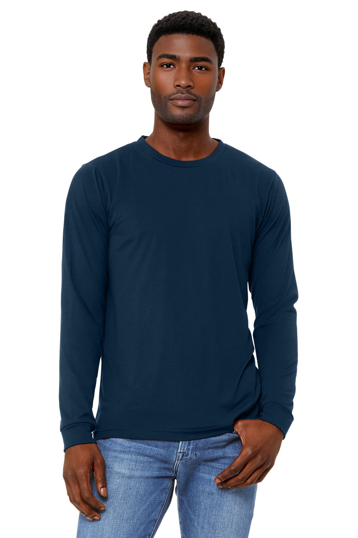 BELLA+CANVAS Unisex Triblend Long Sleeve Tee BC3513 - EMBROIDERED