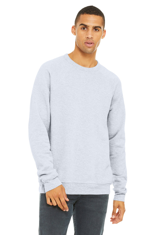 BELLA+CANVAS  Unisex Sponge Fleece Raglan Sweatshirt. BC3901 - EMBROIDERED