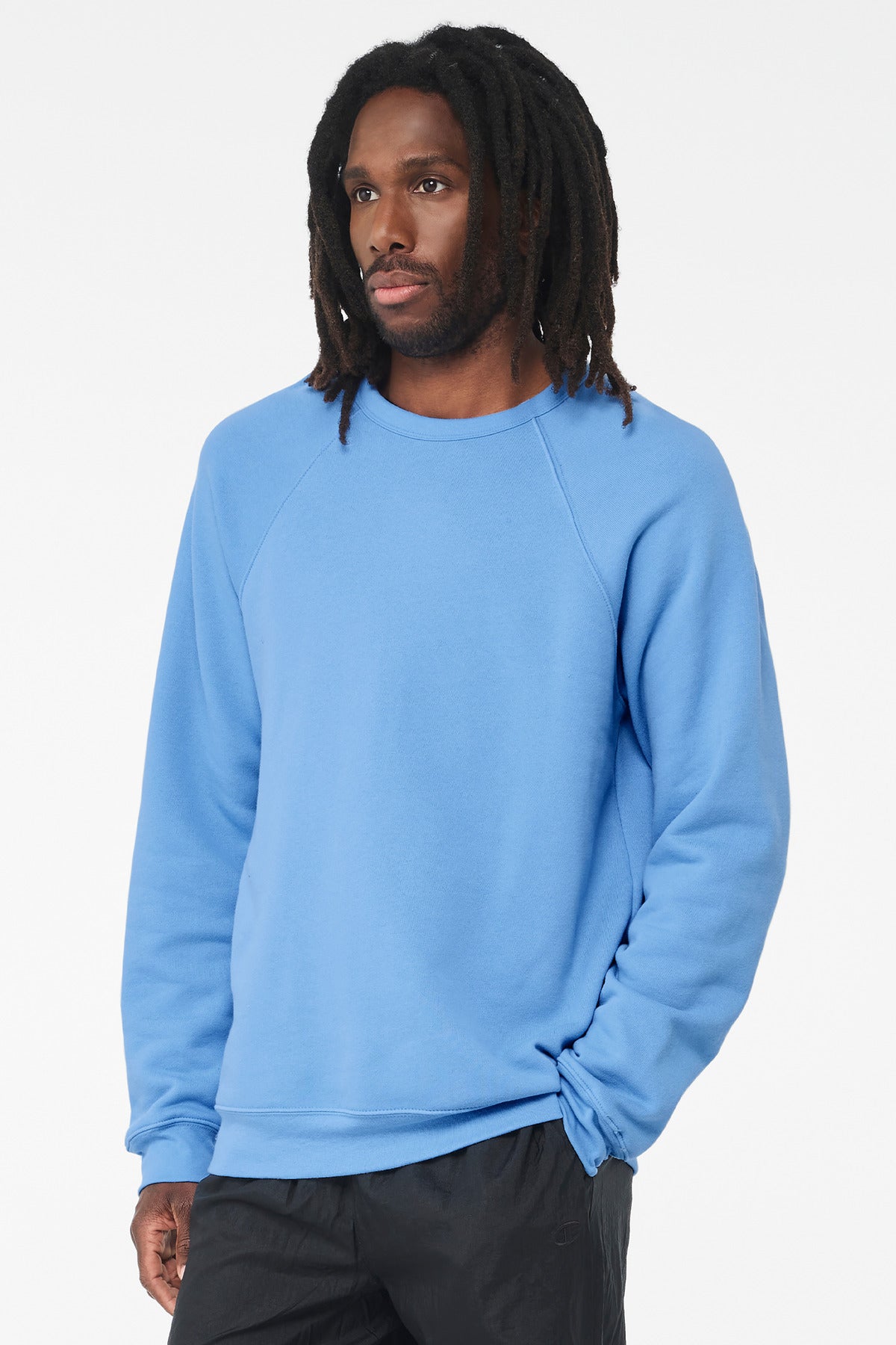 BELLA+CANVAS  Unisex Sponge Fleece Raglan Sweatshirt. BC3901 - EMBROIDERED