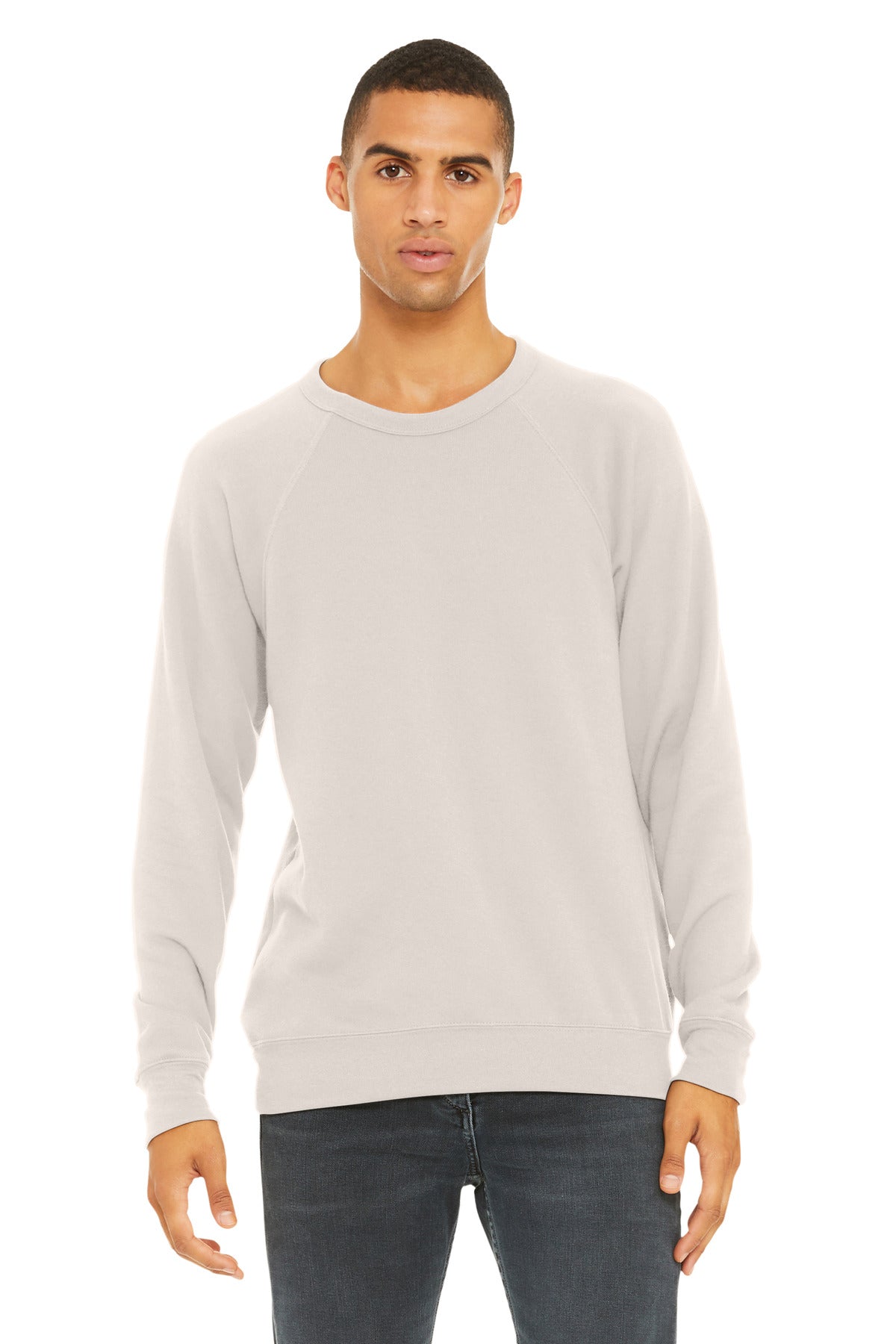 BELLA+CANVAS  Unisex Sponge Fleece Raglan Sweatshirt. BC3901 - EMBROIDERED