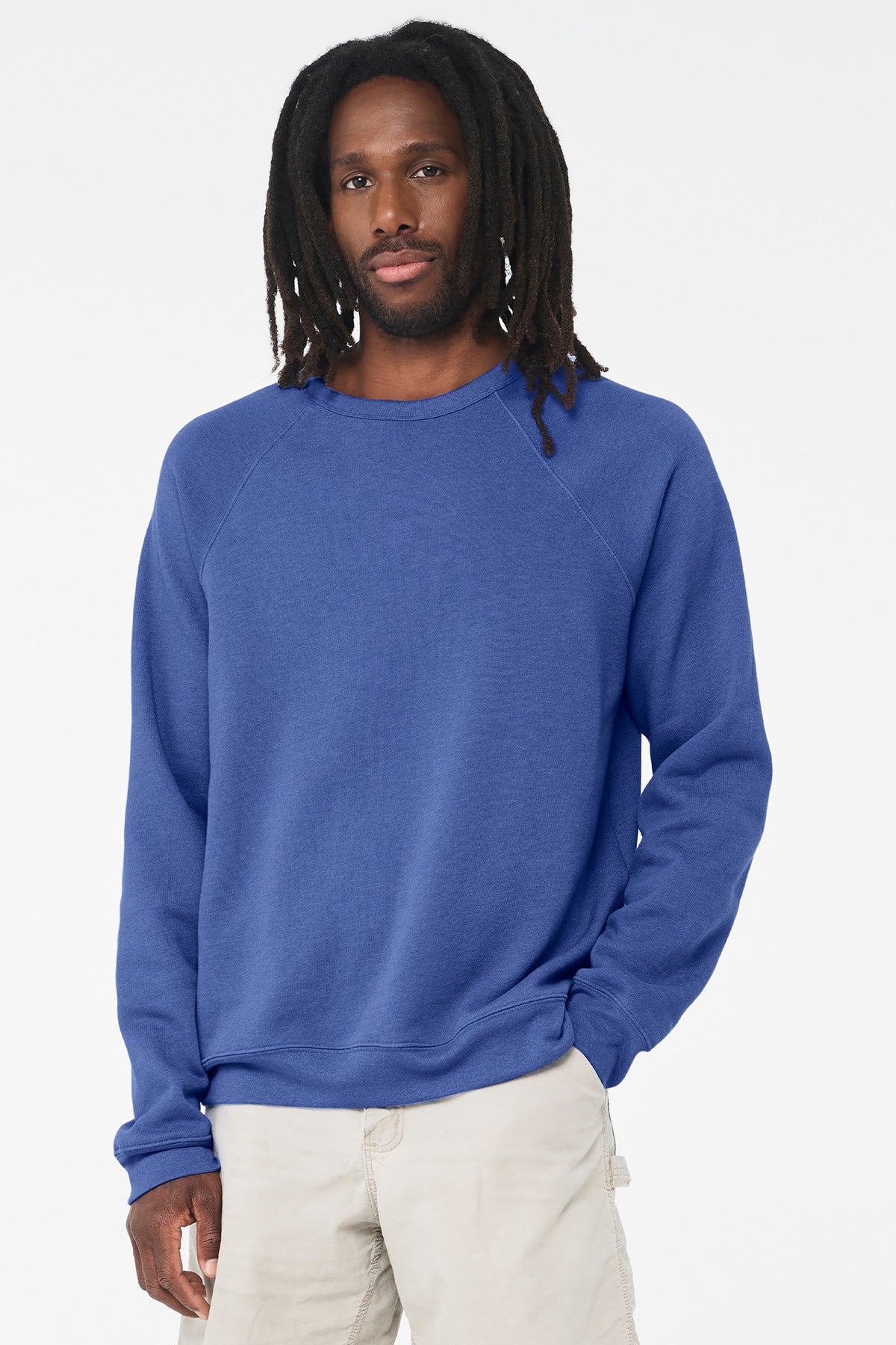 BELLA+CANVAS  Unisex Sponge Fleece Raglan Sweatshirt. BC3901 - EMBROIDERED