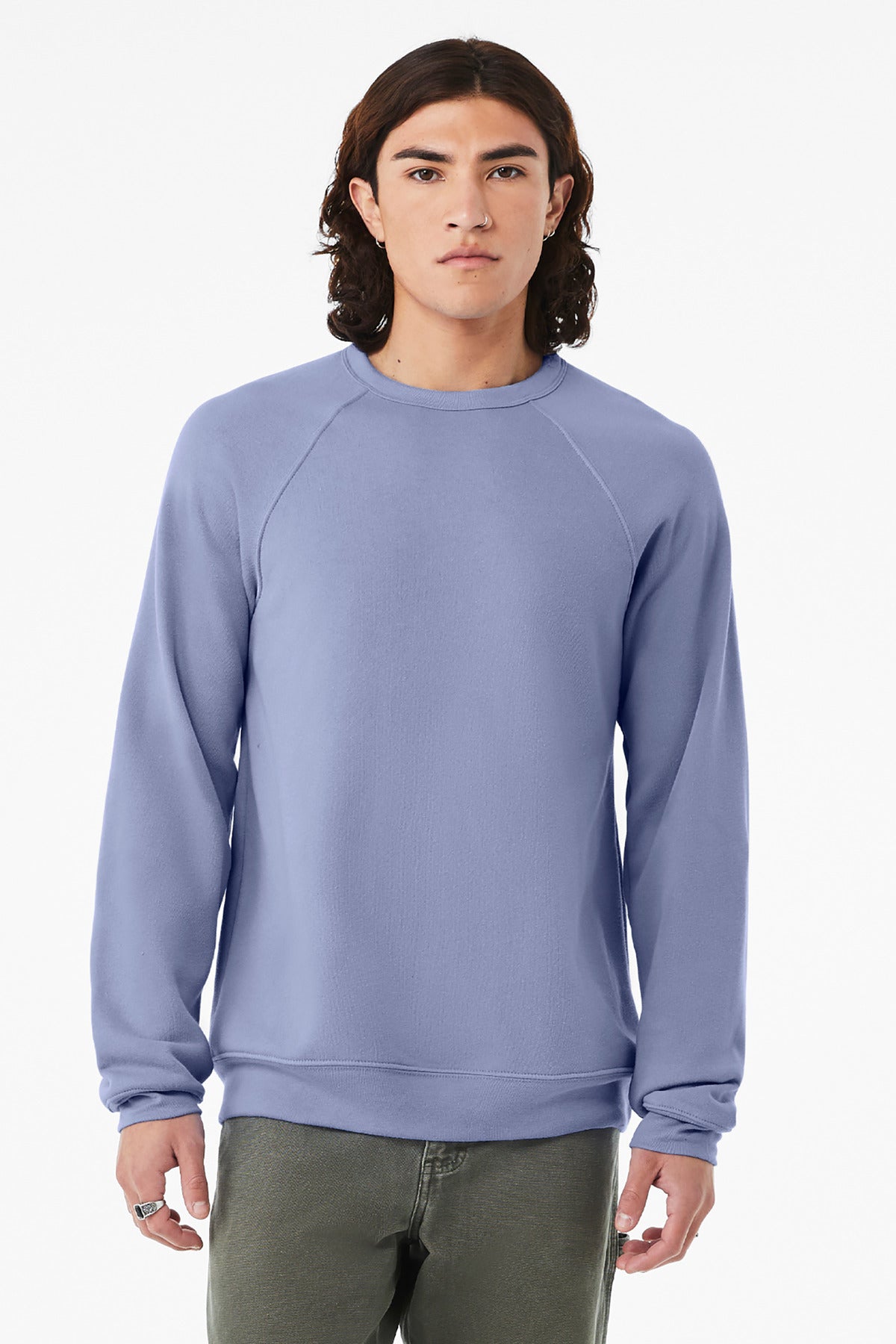 BELLA+CANVAS  Unisex Sponge Fleece Raglan Sweatshirt. BC3901 - EMBROIDERED