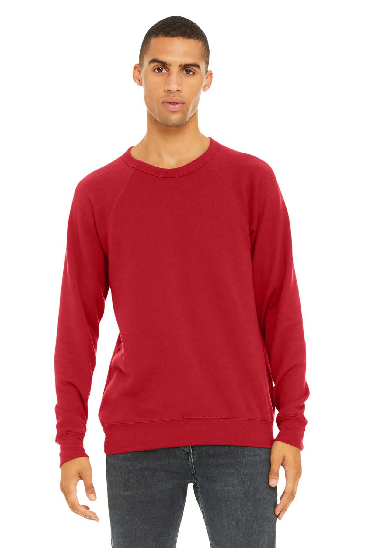 BELLA+CANVAS  Unisex Sponge Fleece Raglan Sweatshirt. BC3901 - EMBROIDERED