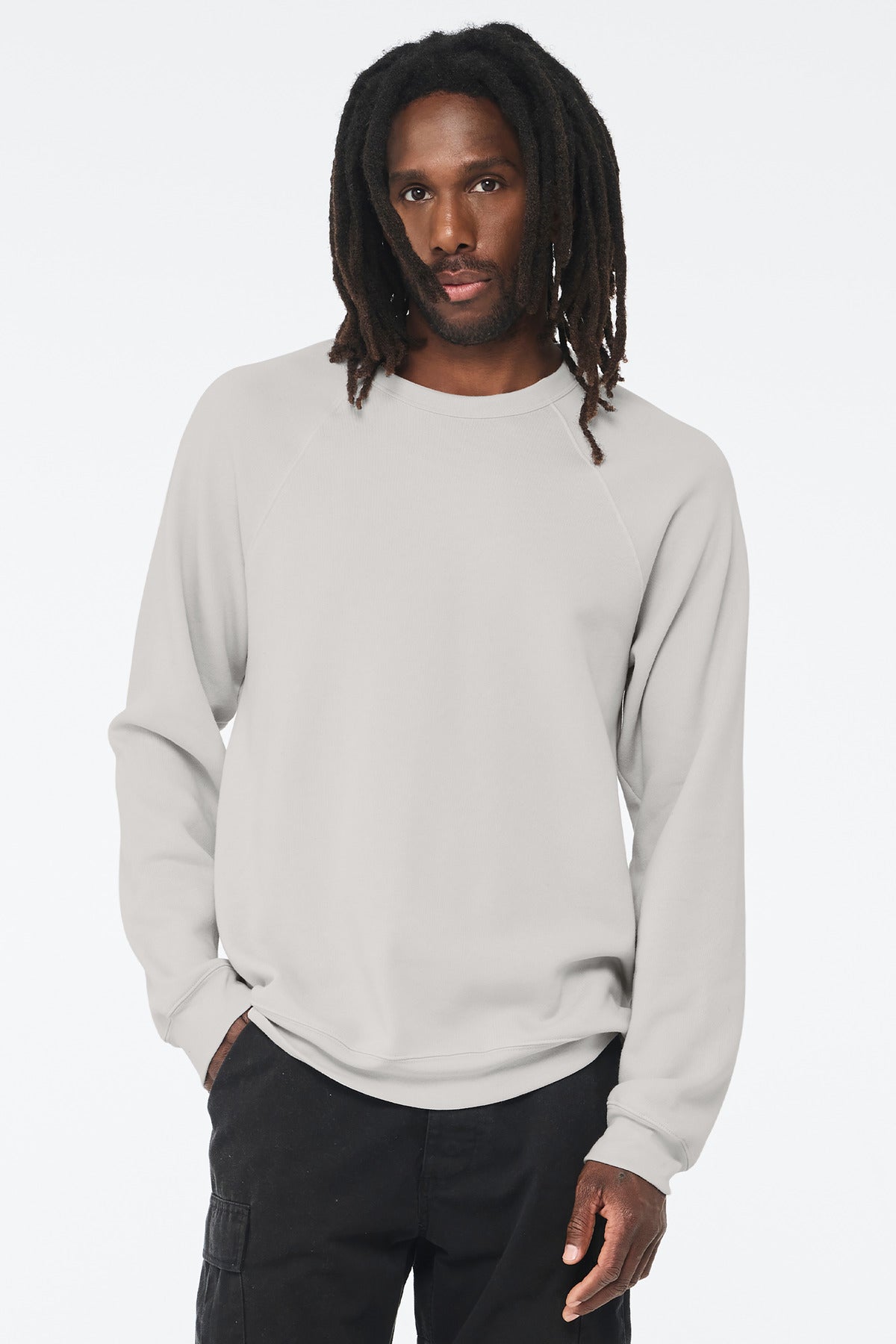 BELLA+CANVAS  Unisex Sponge Fleece Raglan Sweatshirt. BC3901 - EMBROIDERED