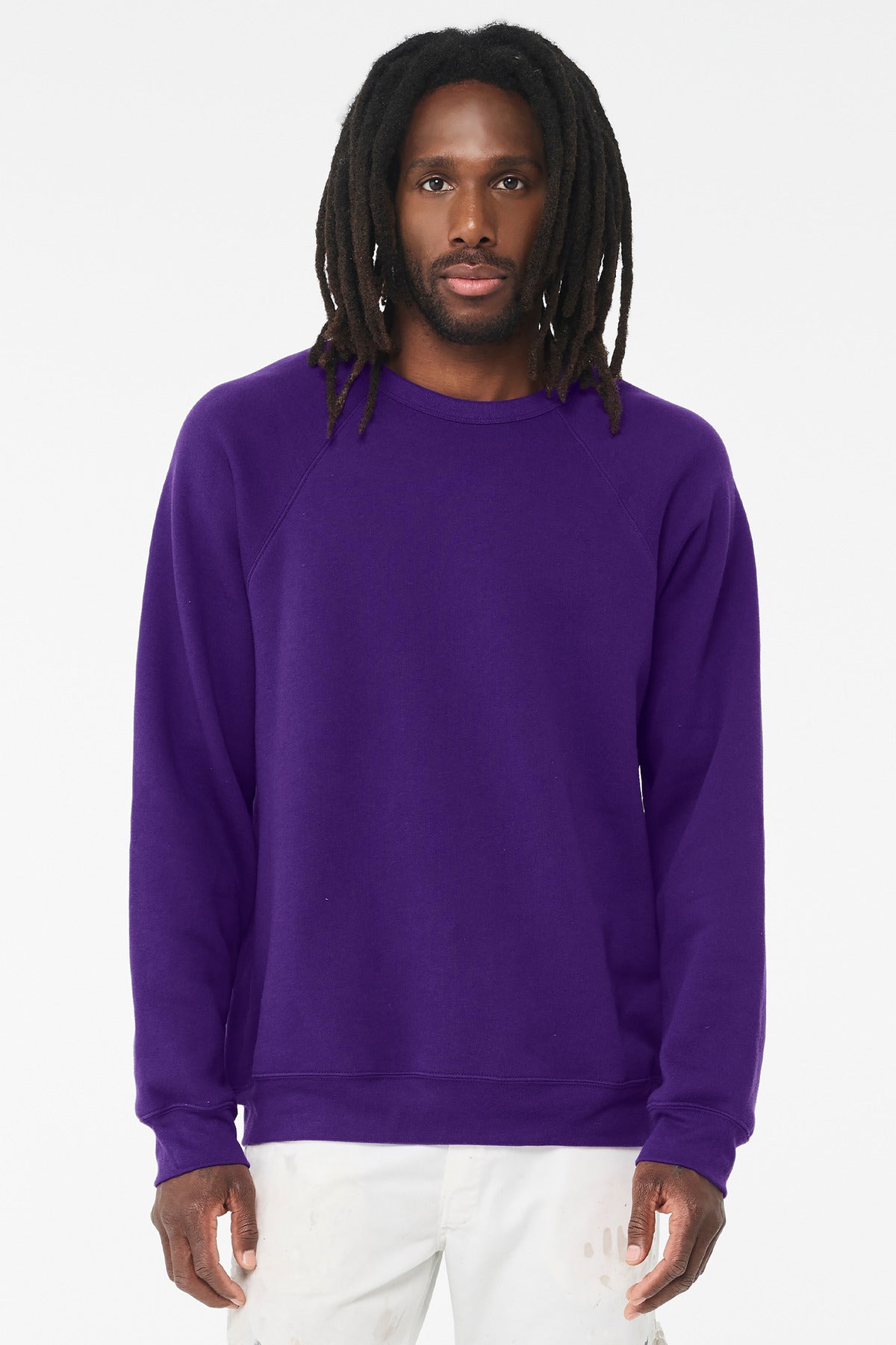 BELLA+CANVAS  Unisex Sponge Fleece Raglan Sweatshirt. BC3901 - EMBROIDERED