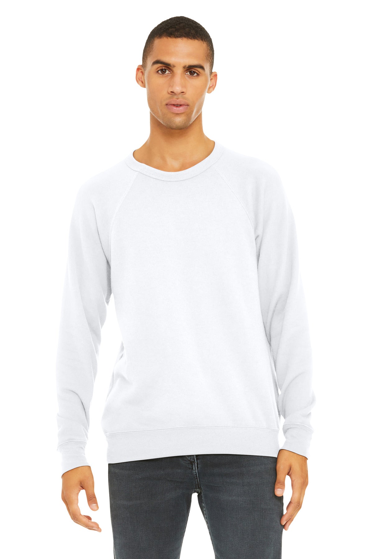 BELLA+CANVAS  Unisex Sponge Fleece Raglan Sweatshirt. BC3901 - EMBROIDERED